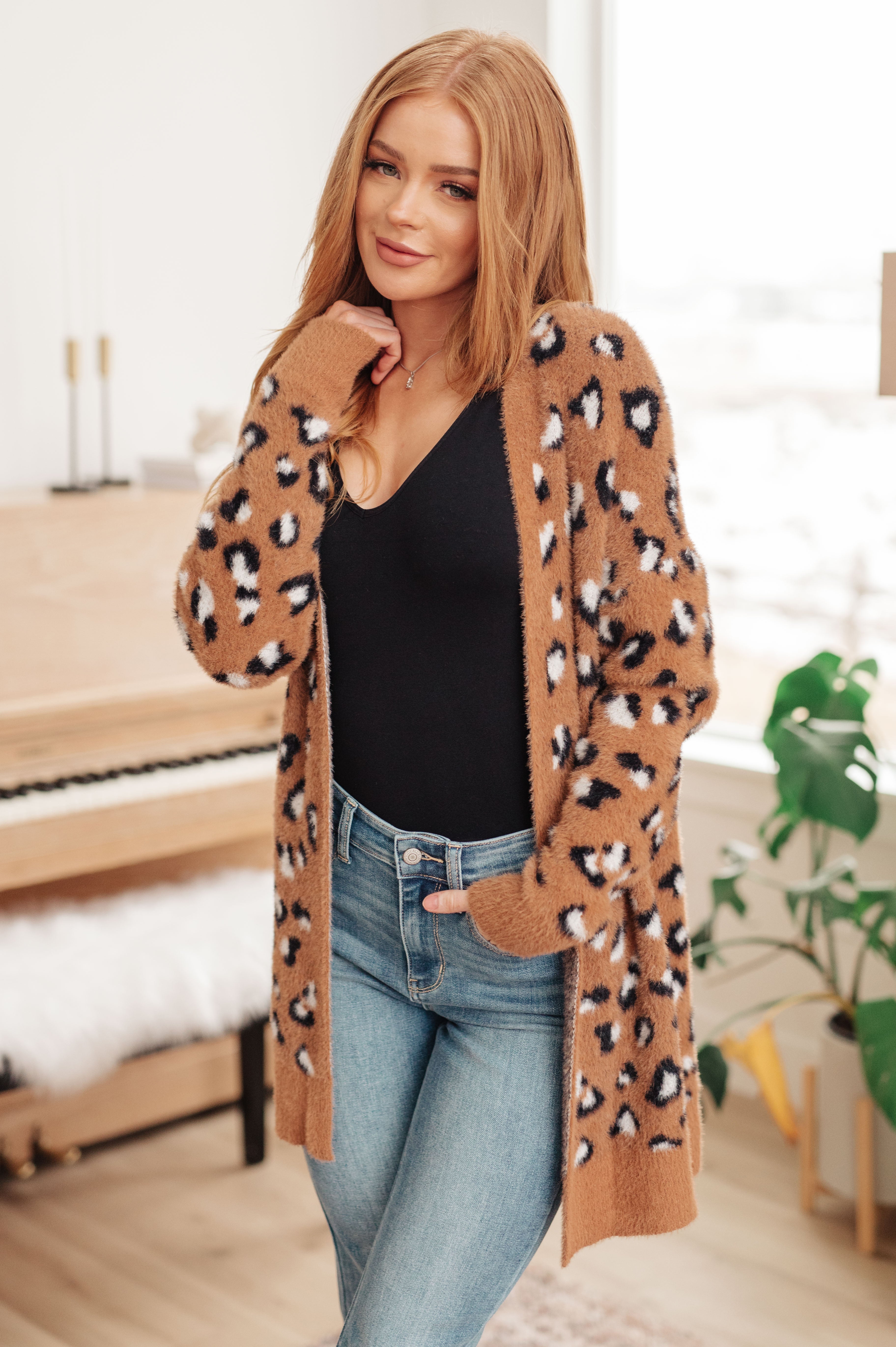 Animal Instinct Longline Cardigan for Women - Cozy Open Front Knit Sweater | Perfect for Fall Layering, Casual Outfits & Coffee Dates