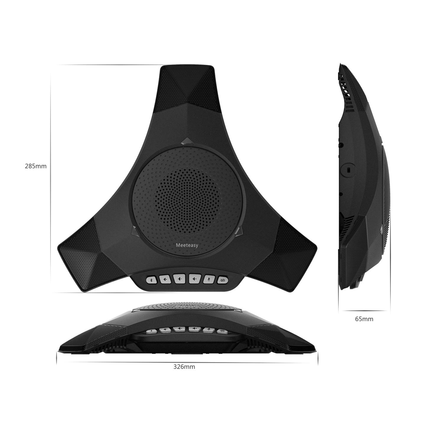 MVOICE 8000-B Plus Bluetooth USB Speakerphone - Noise Cancelling Conference Call Device for PC, VoIP Softphone & Mobile Phone | Perfect for Home Office, Remote Work & Online Meetings