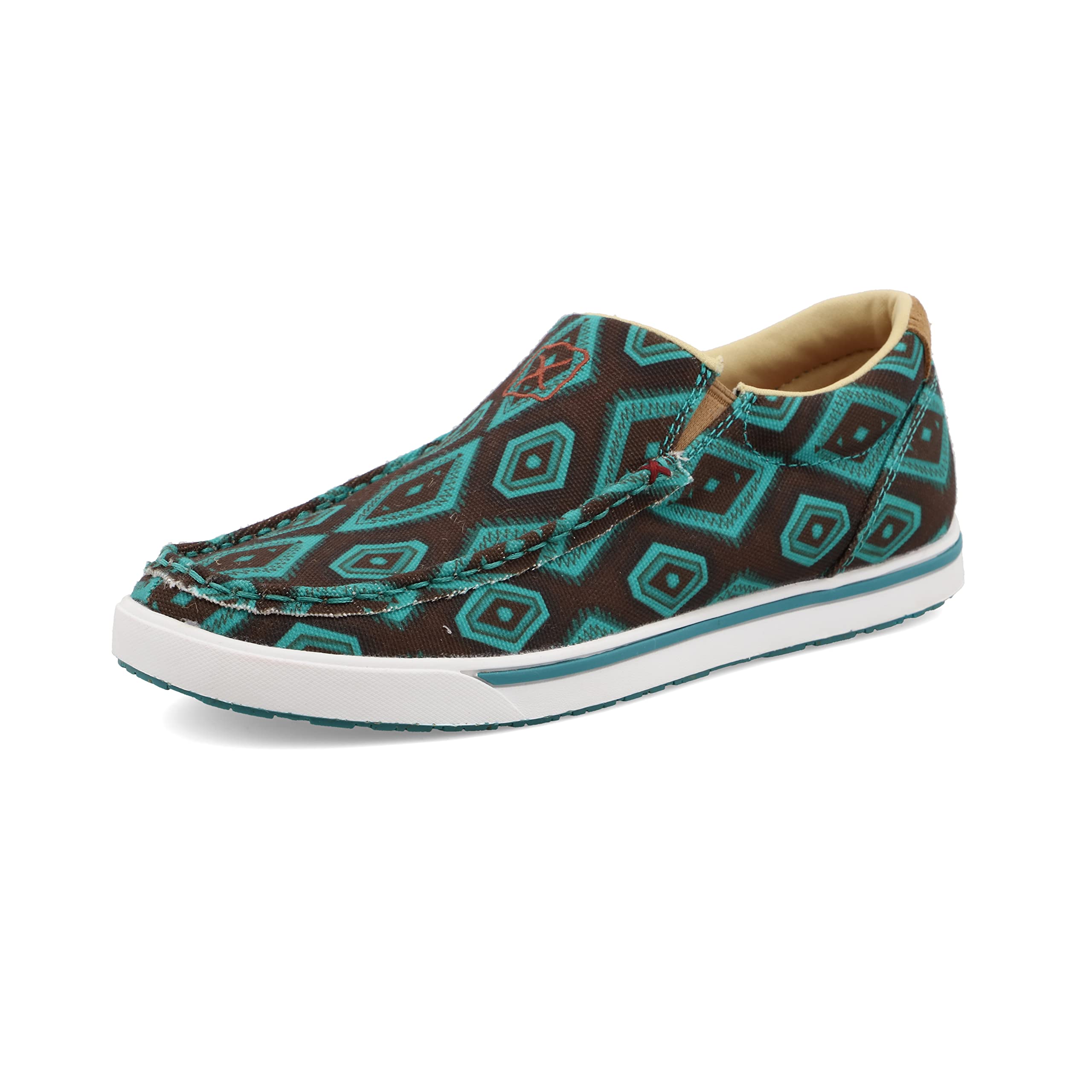 Twisted X Women's Southwestern Slip-On Moc Toe Casual Shoes - WCA0058 | Comfortable & Stylish for Work, Travel & Everyday Wear