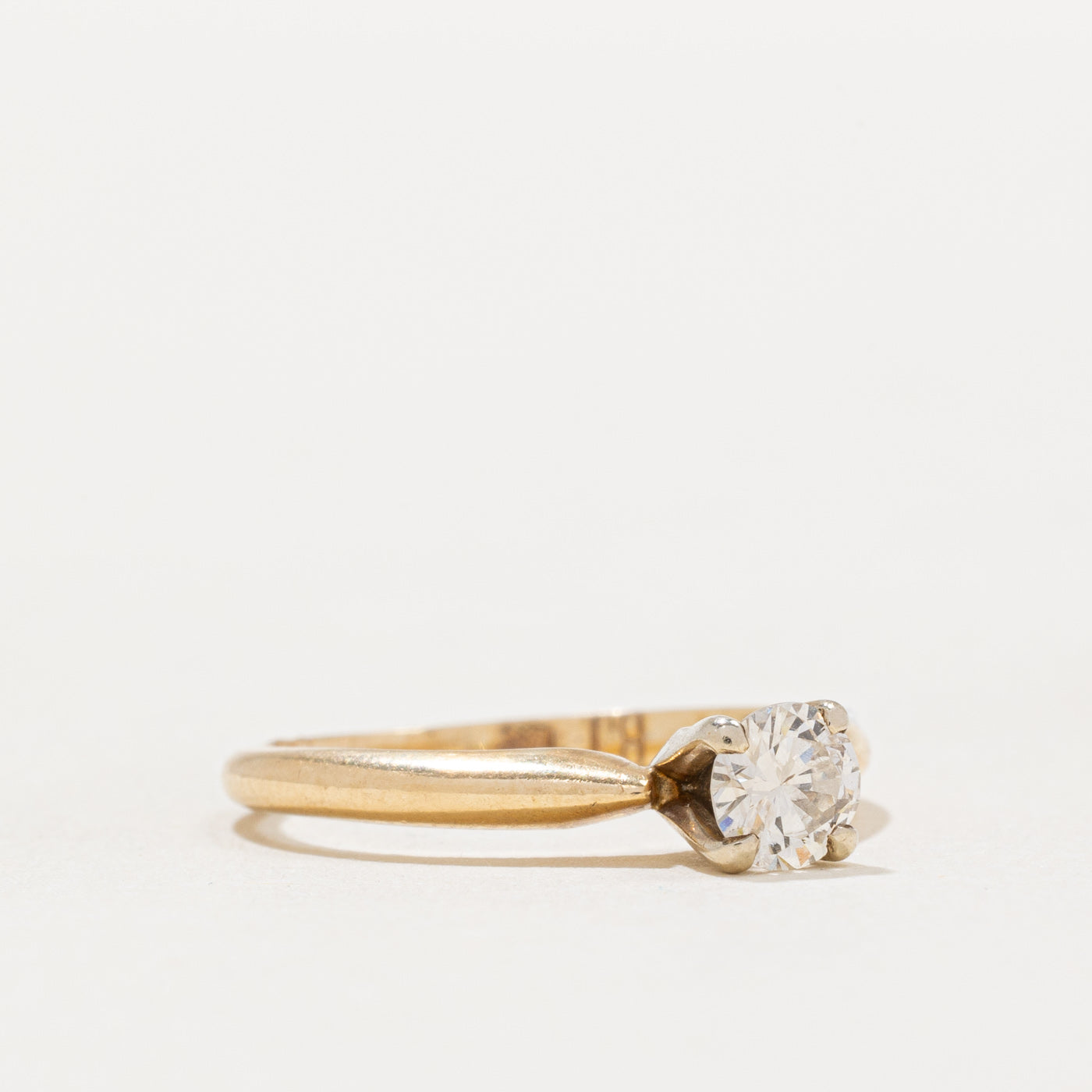 0.34ct Solitaire Diamond Ring - High Set, Size 5.25 - Elegant Engagement & Wedding Ring for Women - Perfect for Proposals, Anniversaries & Special Occasions