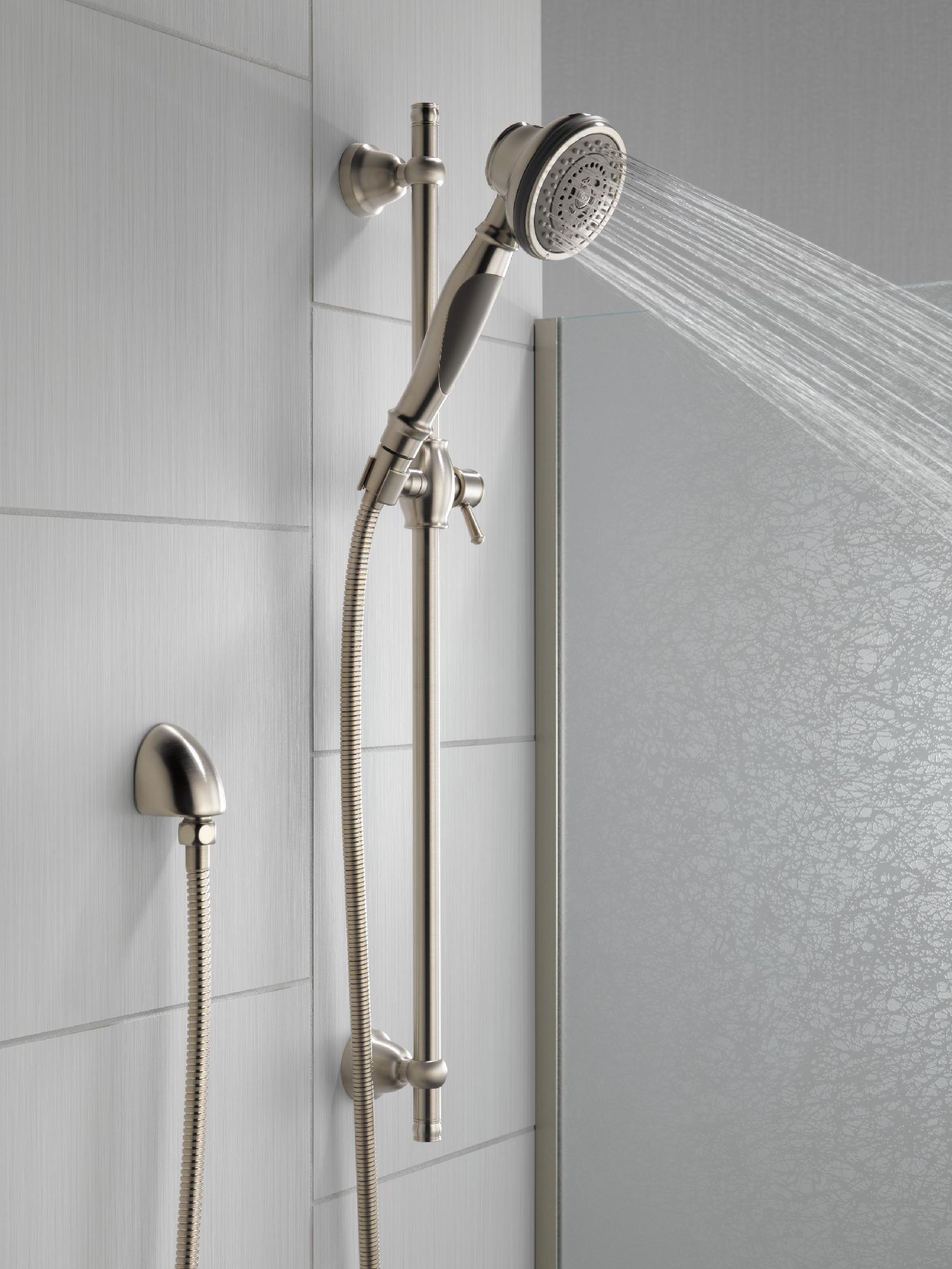 Delta 3-Setting Hand Shower with Slide Bar - Stainless Steel (Model 57021 SS) | Perfect for Bathroom Renovation & Spa-Like Shower Experience