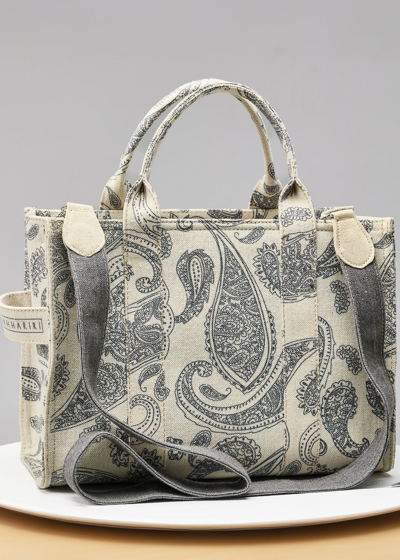 Stylish Paisley Print Canvas Tote Bag with Adjustable Shoulder Strap - Perfect for Shopping, Beach, Work & Travel Accessories