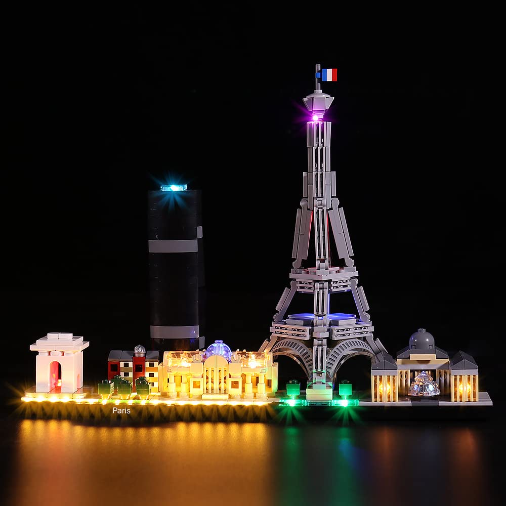 LED Light Kit for Lego 21044 Architecture Paris Skyline - USB Powered Building Blocks Lighting Set (Compatible with Lego 21044, Lights Only) | Perfect for Night Display & Model Showcase