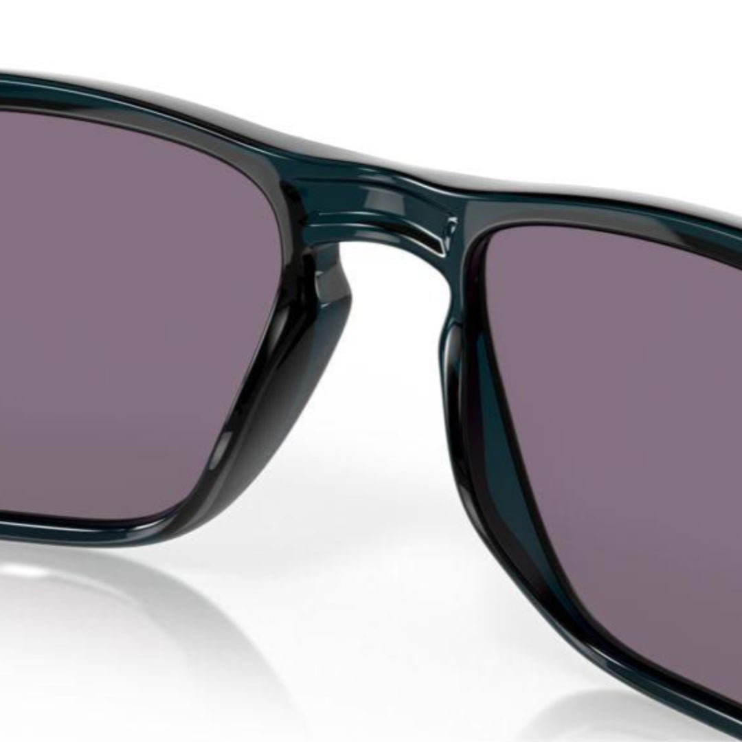 Oakley Sylas Sunglasses for Low Bridge Fit - Trans Poseidon Frame with Prizm Grey Lenses (0OO9448F 944815) - Perfect for Running, Cycling & Outdoor Sports