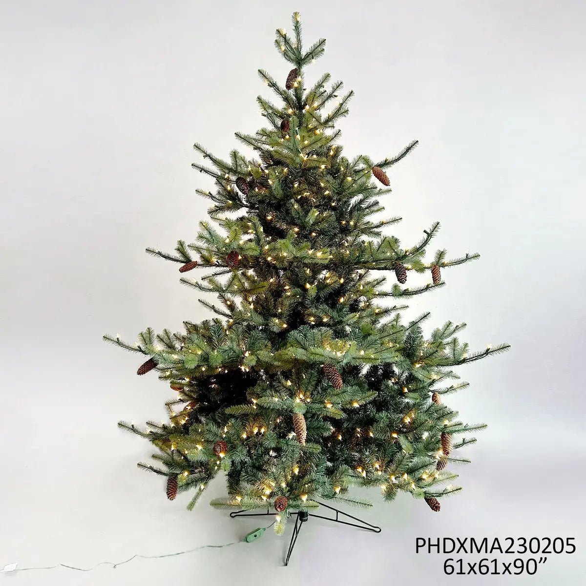 7.5' Pre-Lit Carolina Spruce Christmas Tree with Warm White LED Lights - Perfect for Holiday Decor, Living Room, and Festive Home Ambiance