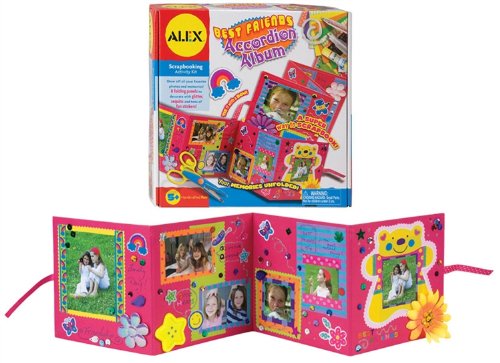 ALEX Toys Craft Best Friends Accordion Album - DIY Scrapbook for Kids, Creative Photo Memory Book for Birthday Parties & Sleepovers - Perfect Gift for Girls & Boys