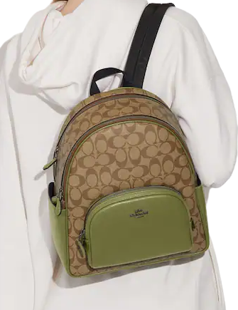 Coach Signature Canvas Court Backpack - Stylish & Durable Women's Backpack for Work, School & Travel | Perfect for Commuting, College & Everyday Use
