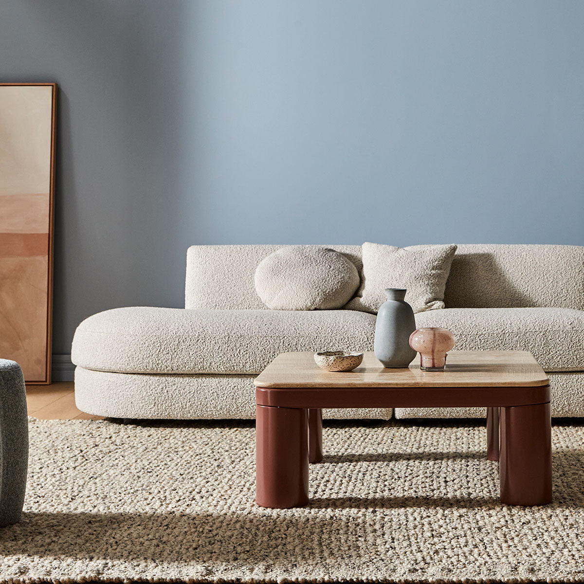 Frankie Marble Coffee Table - Modern Round Living Room Furniture for Small Spaces, Perfect for Apartments, Condos & Home Decor