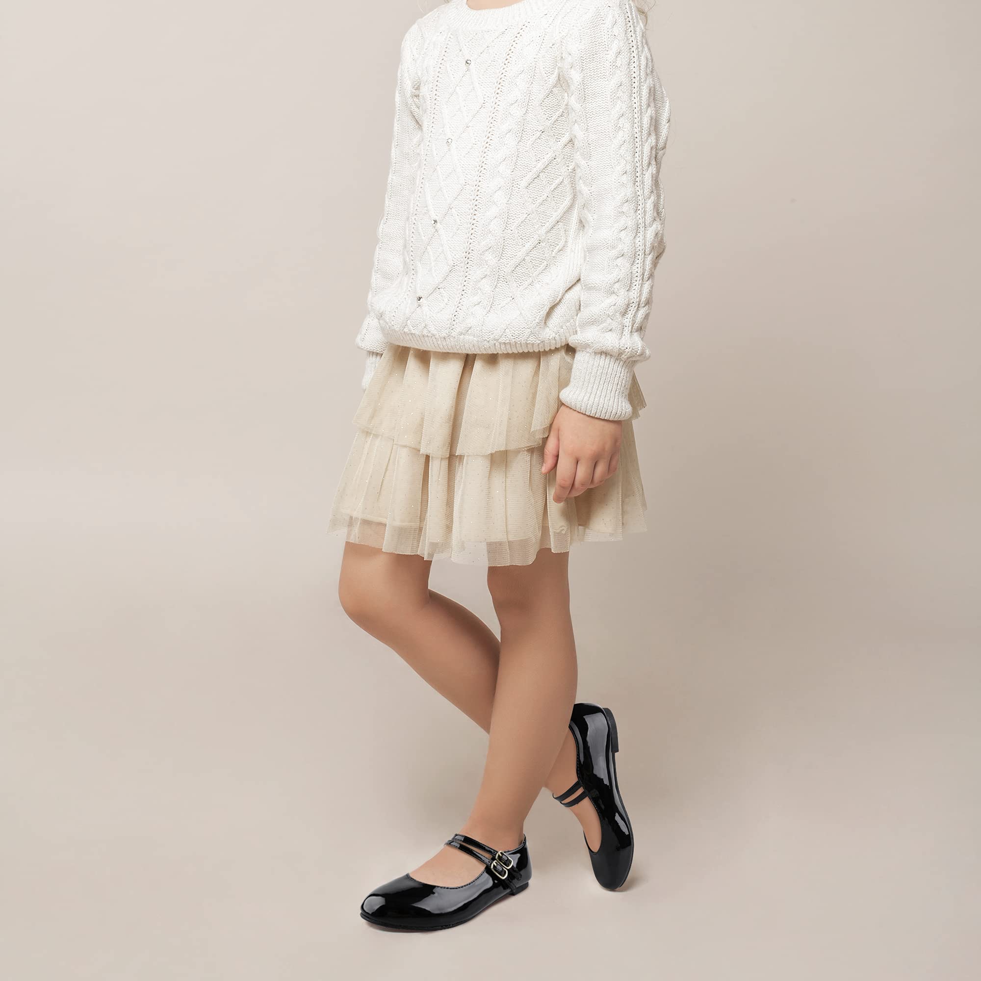 Girls Mary Jane Dress Shoes | Ballet Flats for Toddlers & Kids | Princess Wedding & School Shoes | Perfect for Special Occasions, Parties & Everyday Wear