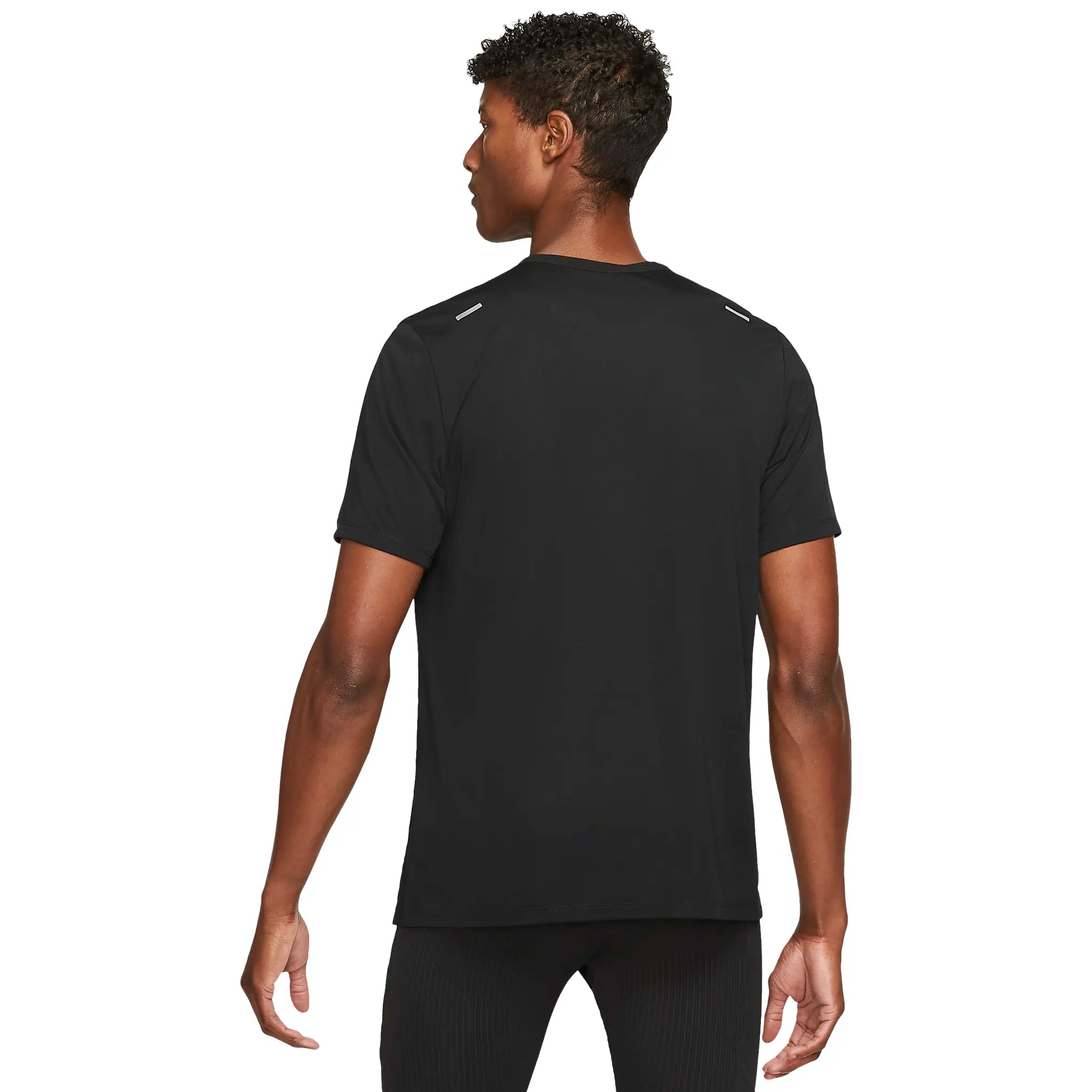 Nike Dri-FIT Rise 365 Black Running T-Shirt for Men - Moisture-Wicking Workout Shirt for Running, Gym & Training | Lightweight Athletic Performance Top