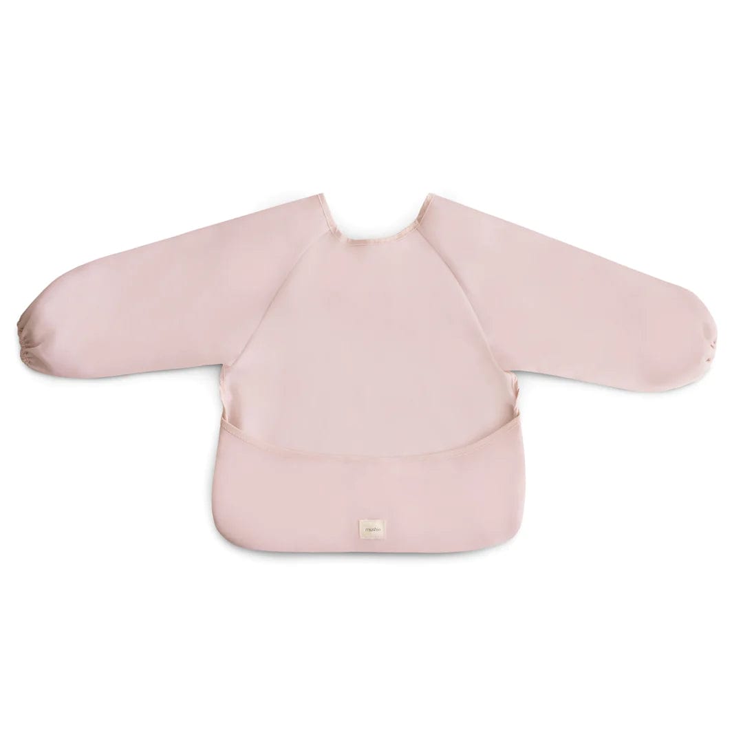 Mushie Long Sleeve Baby Bib - Soft Organic Cotton Drool Bibs for Infants & Toddlers - Perfect for Feeding, Teething, and Messy Playtime