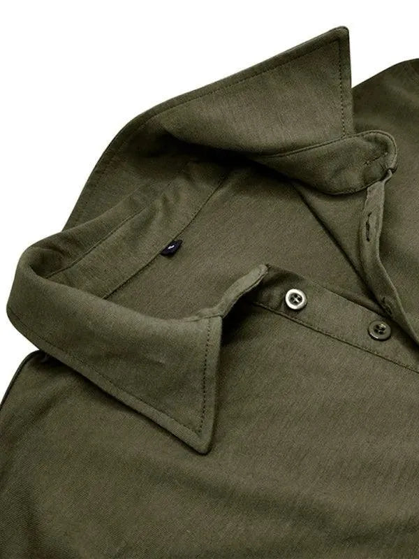 Premium Men's Long Sleeve Polo Shirt - Breathable Cotton, Slim Fit, Business Casual Wear - Perfect for Office, Golf & Outdoor Activities
