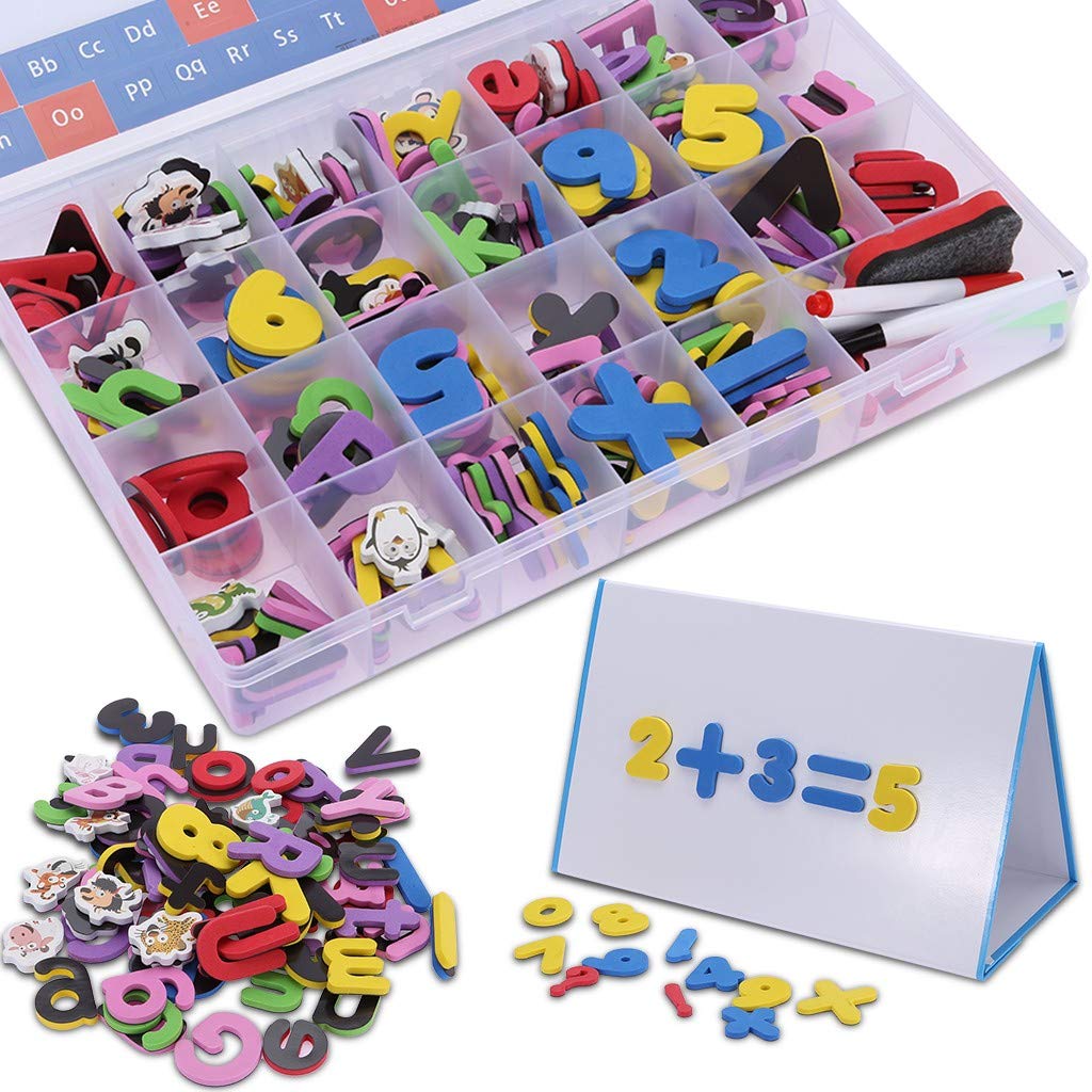 214-Piece Magnetic Letters and Numbers Set for Kids - Educational Alphabet Refrigerator Magnets for Early Learning - Perfect for Homeschooling, Classroom Activities & Fun Spelling Games
