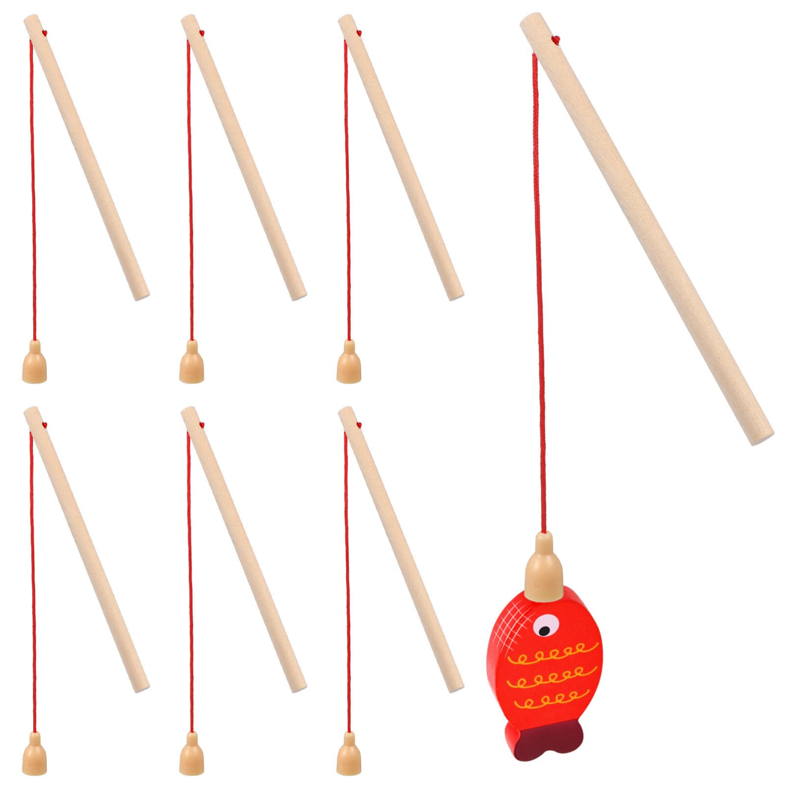 16 Pcs Wooden Magnetic Fishing Game Set for Toddlers - Bath & Pool Toys for Boys & Girls - Preschool Learning Toys with Fishing Rods & Magnets - Perfect for Kindergarten, Birthday Gifts & Water Play Activities