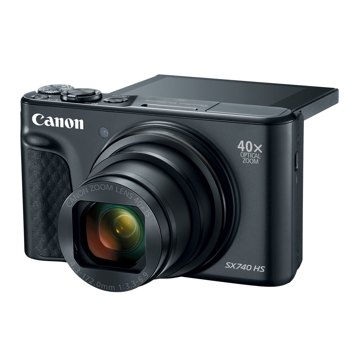 Canon PowerShot SX740 HS 20.3MP Digital Camera with 40x Optical Zoom - 4K Video & WiFi (Black) - Perfect for Travel, Vlogging, and Wildlife Photography