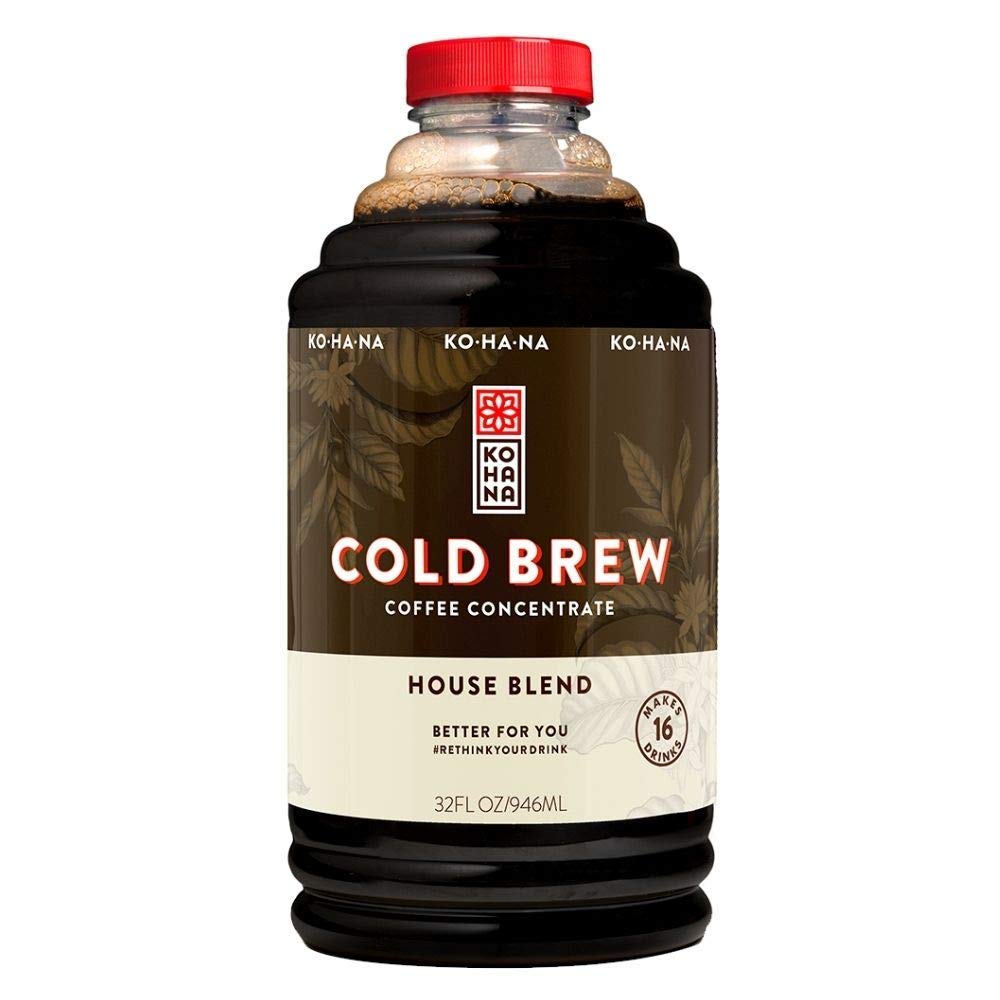 Kohana Cold Brew Coffee Concentrate - House Blend (32 oz) | Makes 16 Servings | Perfect for Iced Coffee, Smoothies & Cocktails