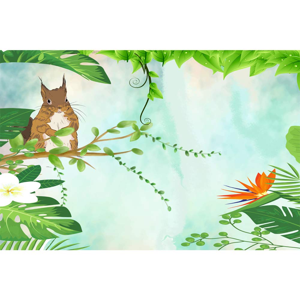 Green Plants & Animals Removable Wallpaper - Peel & Stick Wall Mural for Bedroom Decor (100x144 inches) | Easy DIY Home Decoration, Nursery & Living Room Accent Wall