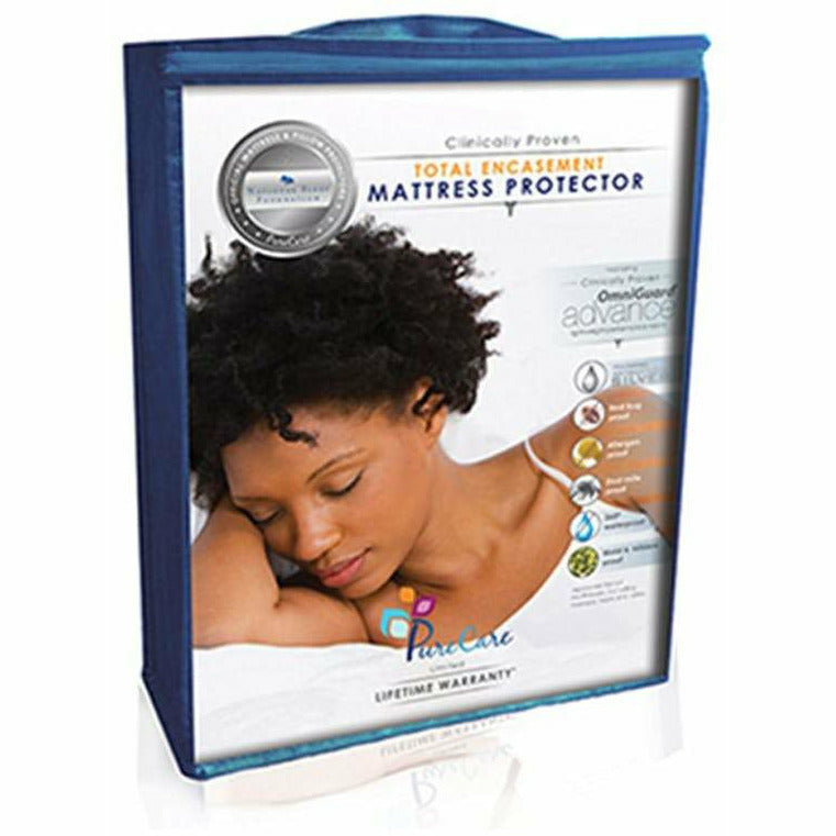 PureCare Total Encasement Mattress Protector - Waterproof, Hypoallergenic, Breathable Bed Cover for Allergies & Dust Mites | Perfect for Kids, Adults & Allergy Sufferers