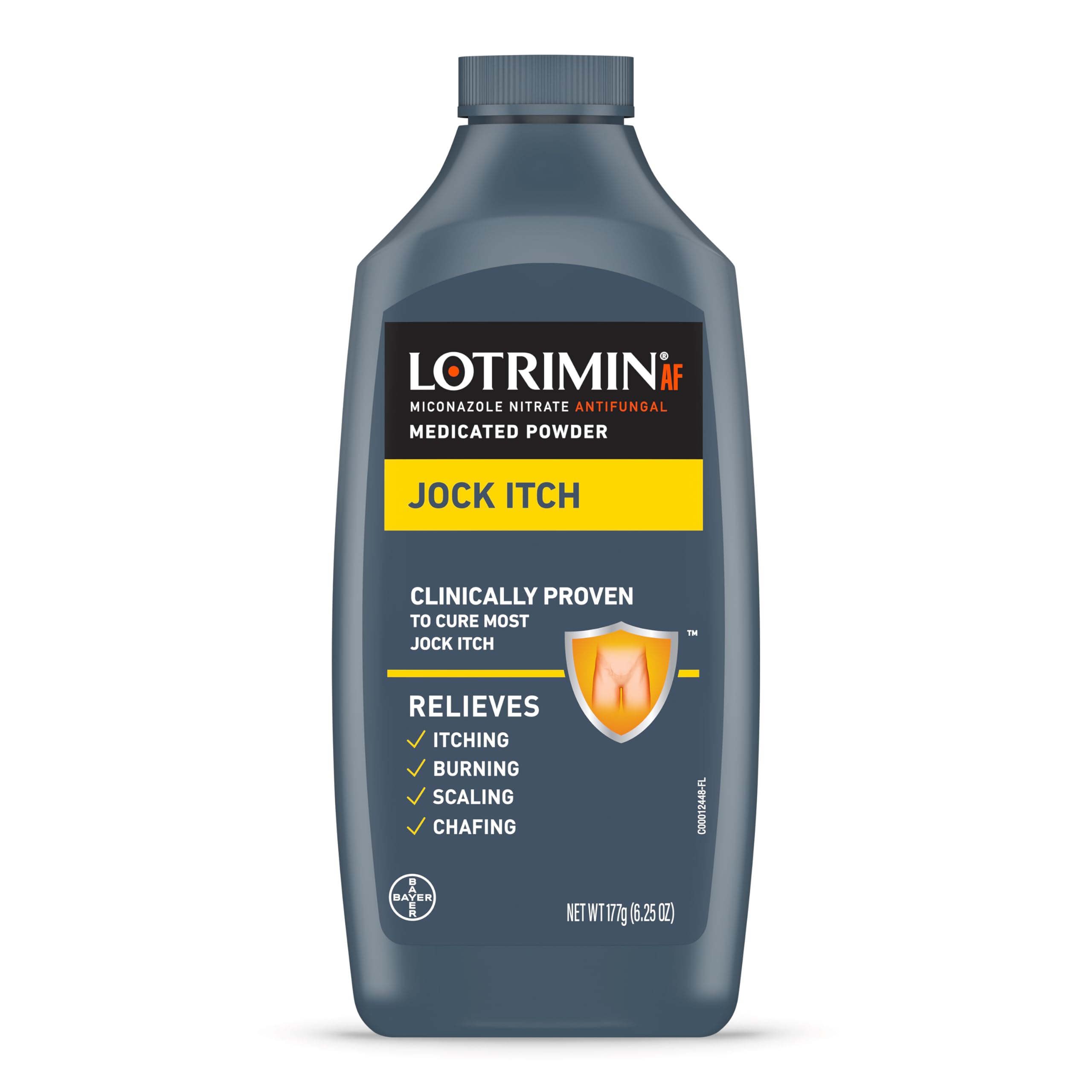 Lotrimin Antifungal Jock Itch Powder with Miconazole Nitrate - Effective Treatment for Men, Women & Kids 2+ | 6.25 oz | Relieves Itching & Irritation for Active Lifestyles, Sports & Daily Comfort