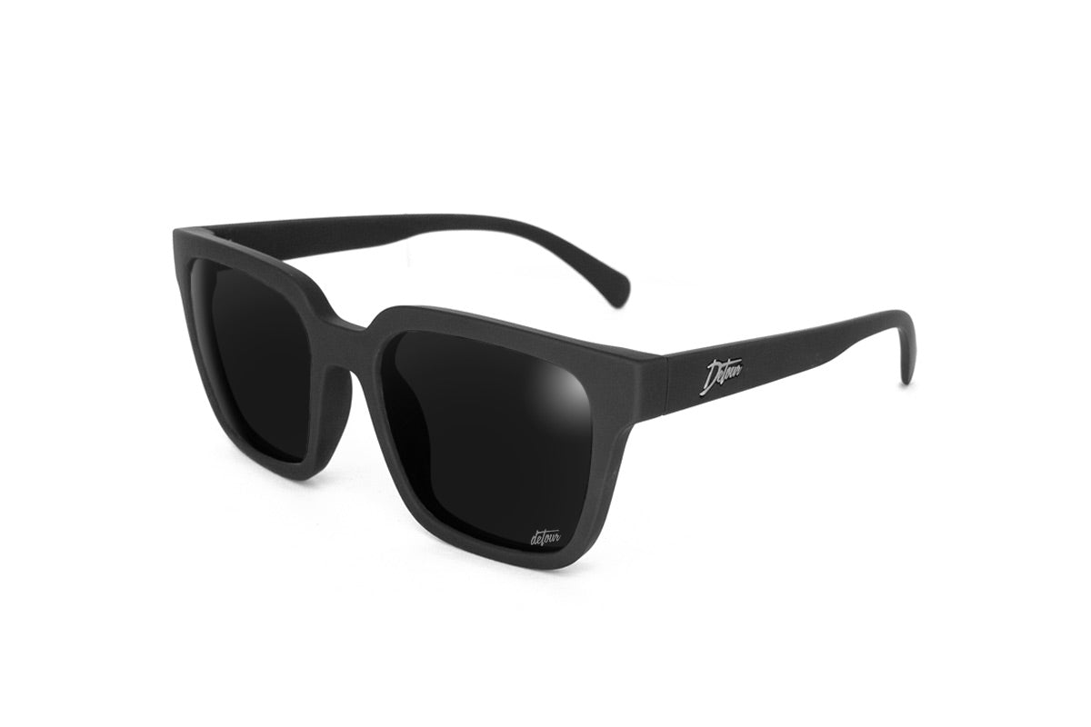 Cove Matte Black Jet Black Polarized Sunglasses - UV Protection, Lightweight & Stylish for Driving, Beach & Outdoor Activities