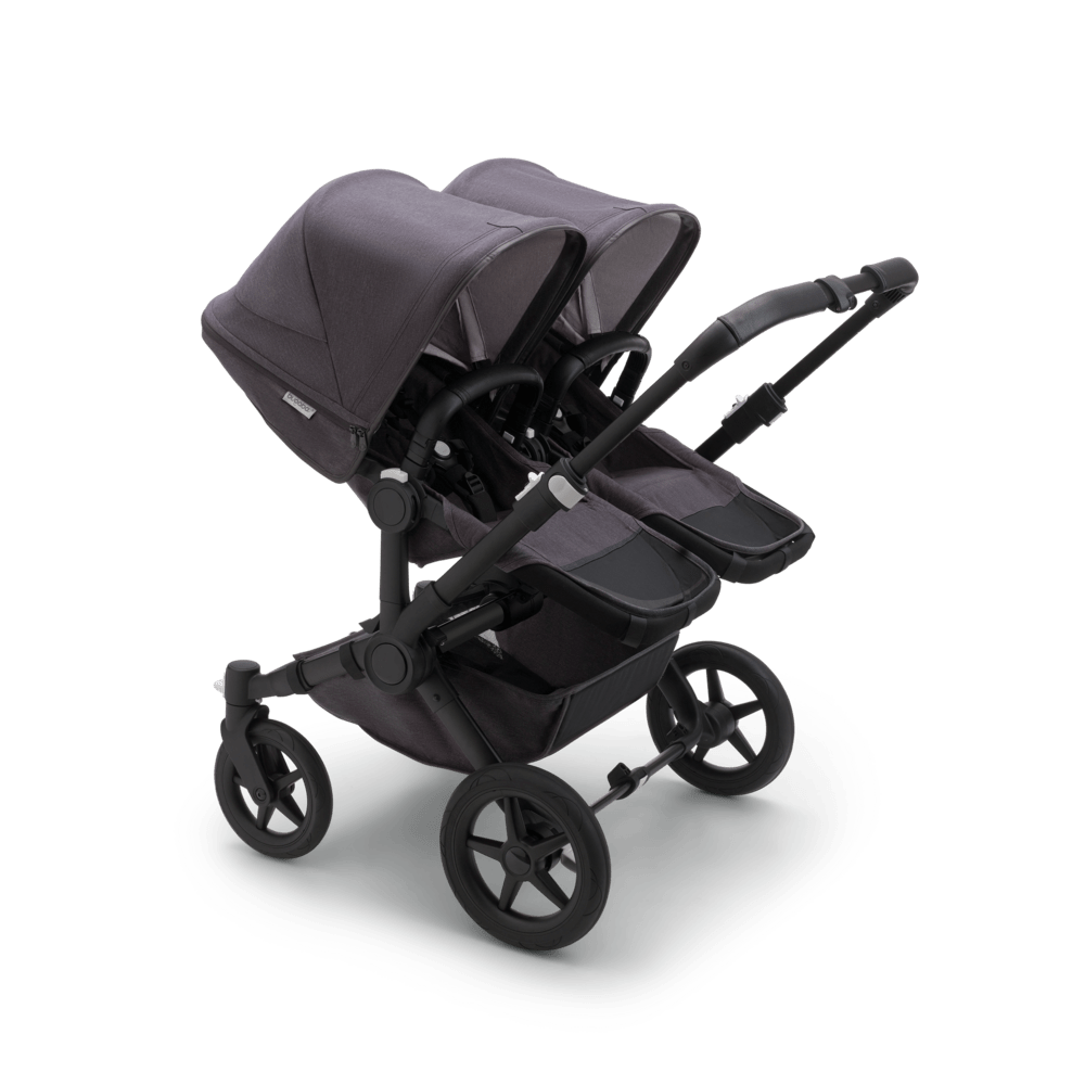 Bugaboo Donkey 5 Twin Stroller - Complete Stroller for Twins in Black/Washed Black | Perfect for Urban Travel & Family Outings