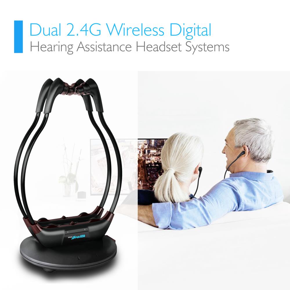 Premium Dual Hearing Amplifier Headsets for Seniors - Noise Reduction & Clear Sound - Ideal for TV Watching, Conversations & Outdoor Activities