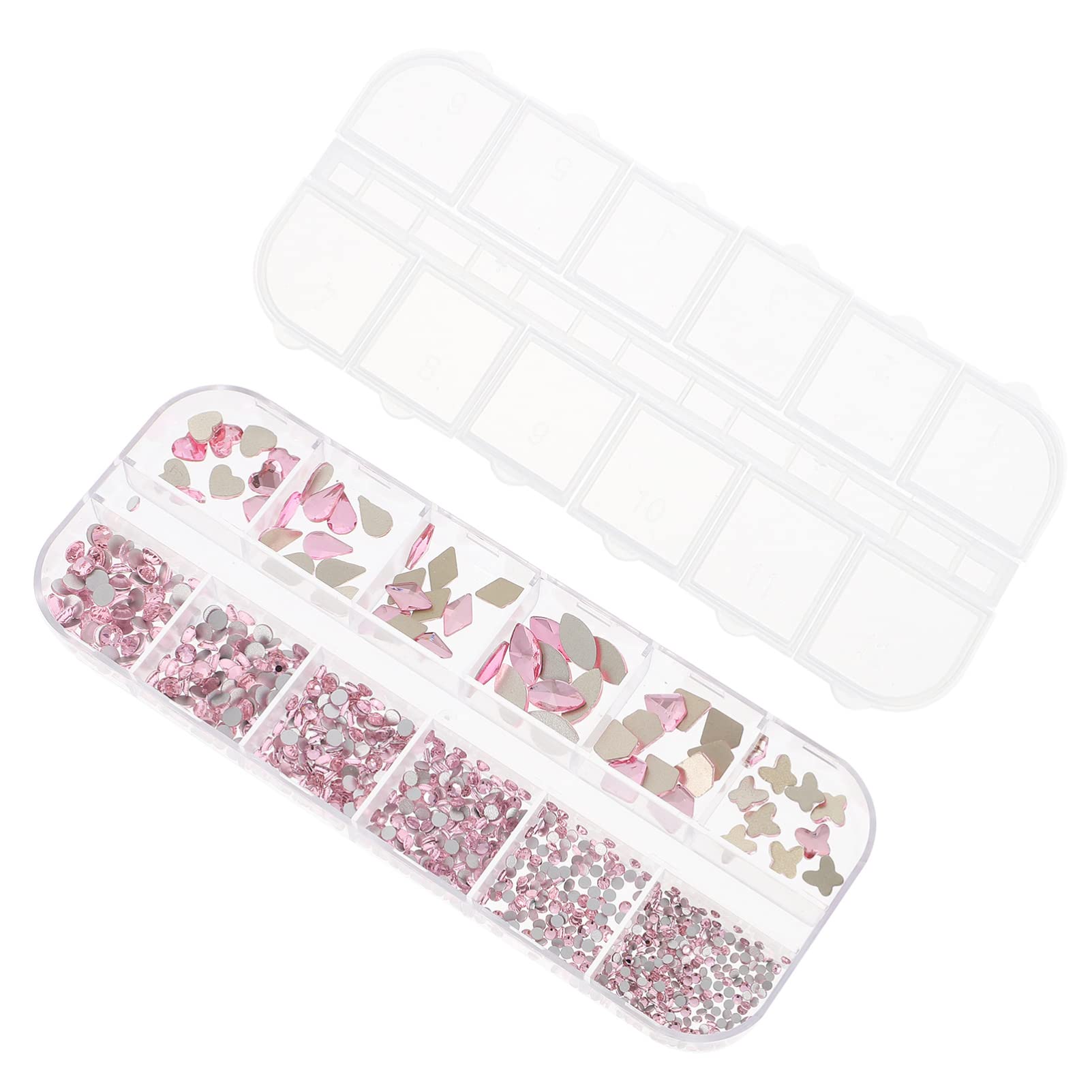 1 Box Manicure Fancy Shape Diamonds Nail Art Jewels - 3D Flatback Rhinestones, Animal Charms & Alien Nail Decorations for Nail Art, DIY & Salon Use - Perfect for Parties, Weddings & Special Occasions