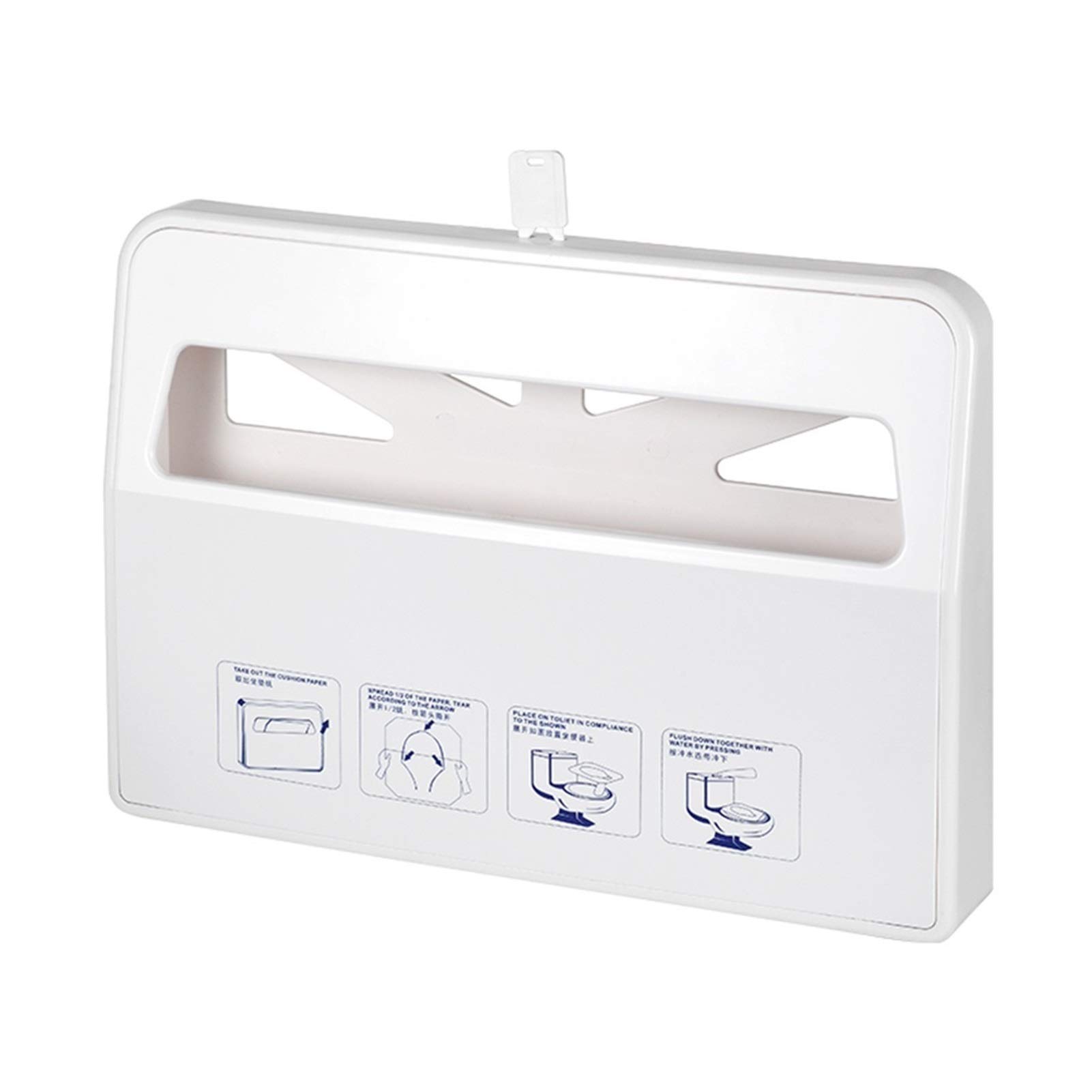 QIAOLI Wall Mounted Toilet Paper Holder - Waterproof Bathroom & Kitchen Tissue Dispenser - Portable Paper Towel Organizer (White) - Perfect for Small Spaces, RVs & Dorm Rooms