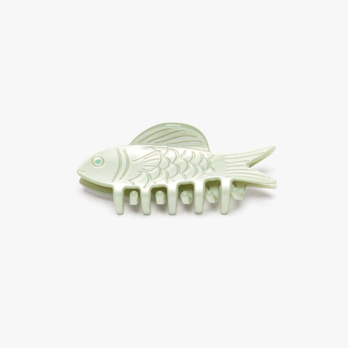 Mini Jade Green Fish Hair Claw Clip - Elegant Hair Accessory for Women & Girls - Perfect for Updos, Ponytails & Everyday Hairstyles