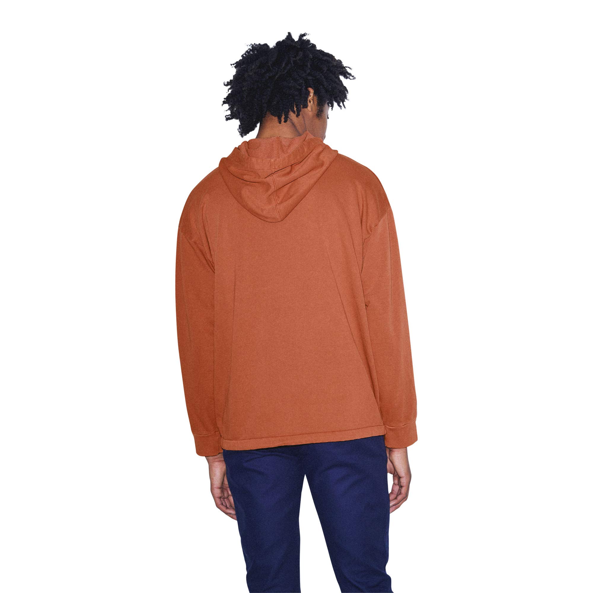 American Apparel Men's French Terry Long Sleeve Drawstring Hoodie - Soft Cotton Pullover Sweatshirt for Casual Wear, Gym & Outdoor Activities