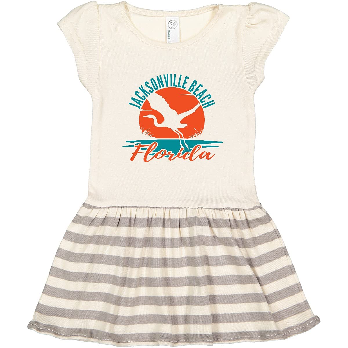 Inktastic Jacksonville Beach Florida Vacation Trip Toddler Dress - Cute Summer Outfit for Girls, Beach Vacation Clothes, Florida Souvenir Gift for Toddlers - Perfect for Family Trips, Seaside Photos & Holiday Memories