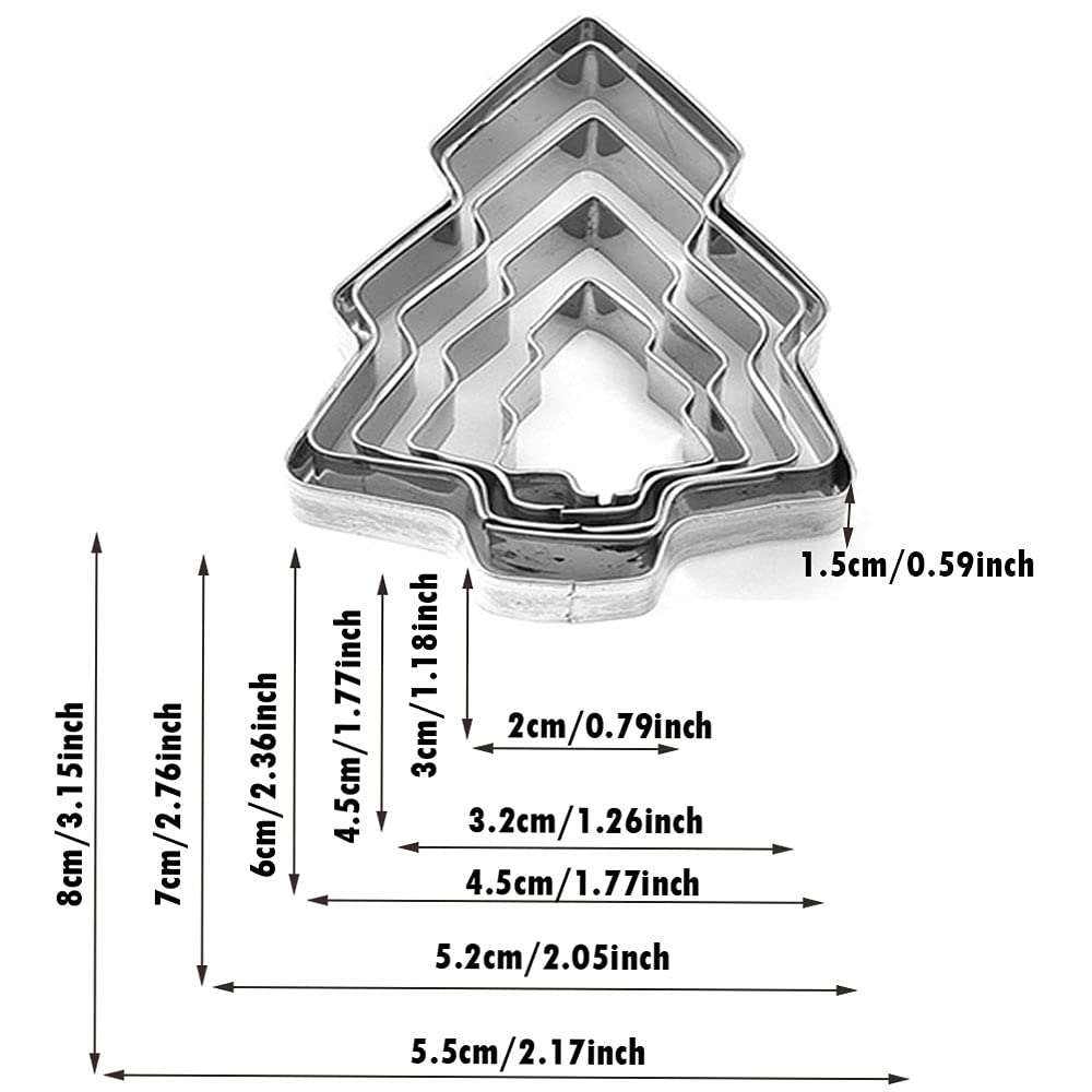 20PCS Stainless Steel Cookie Cutters Set - Christmas Tree, Snowflake, Star & Snowman Shapes for Baking, Biscuits & DIY Crafts | Perfect for Holiday Cookies, Home Baking & Gift Making