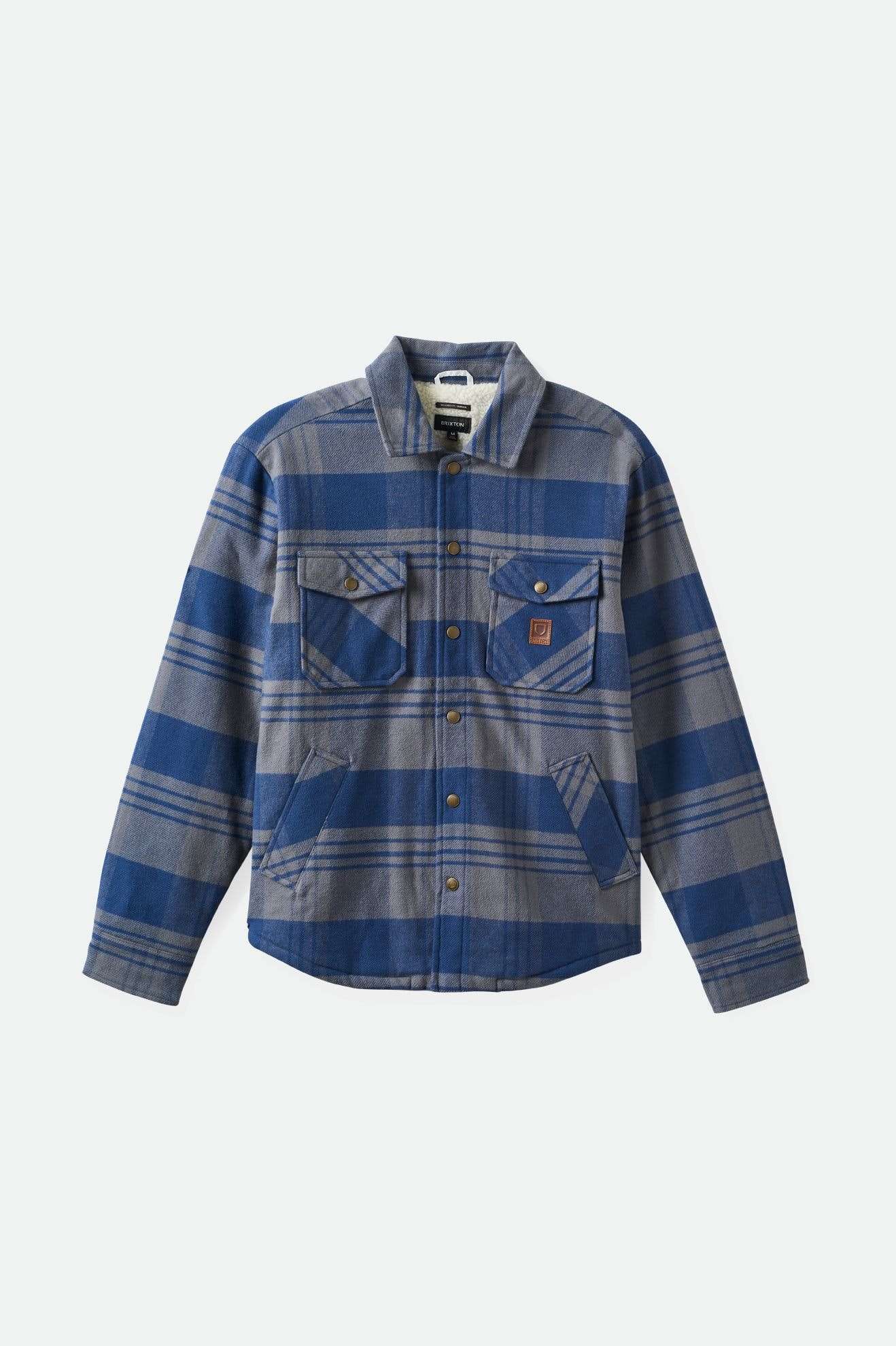 Durham Sherpa Lined Jacket for Men & Women - Washed Navy/Beige Plaid Flannel - Warm Winter Coat for Outdoor Activities & Casual Wear