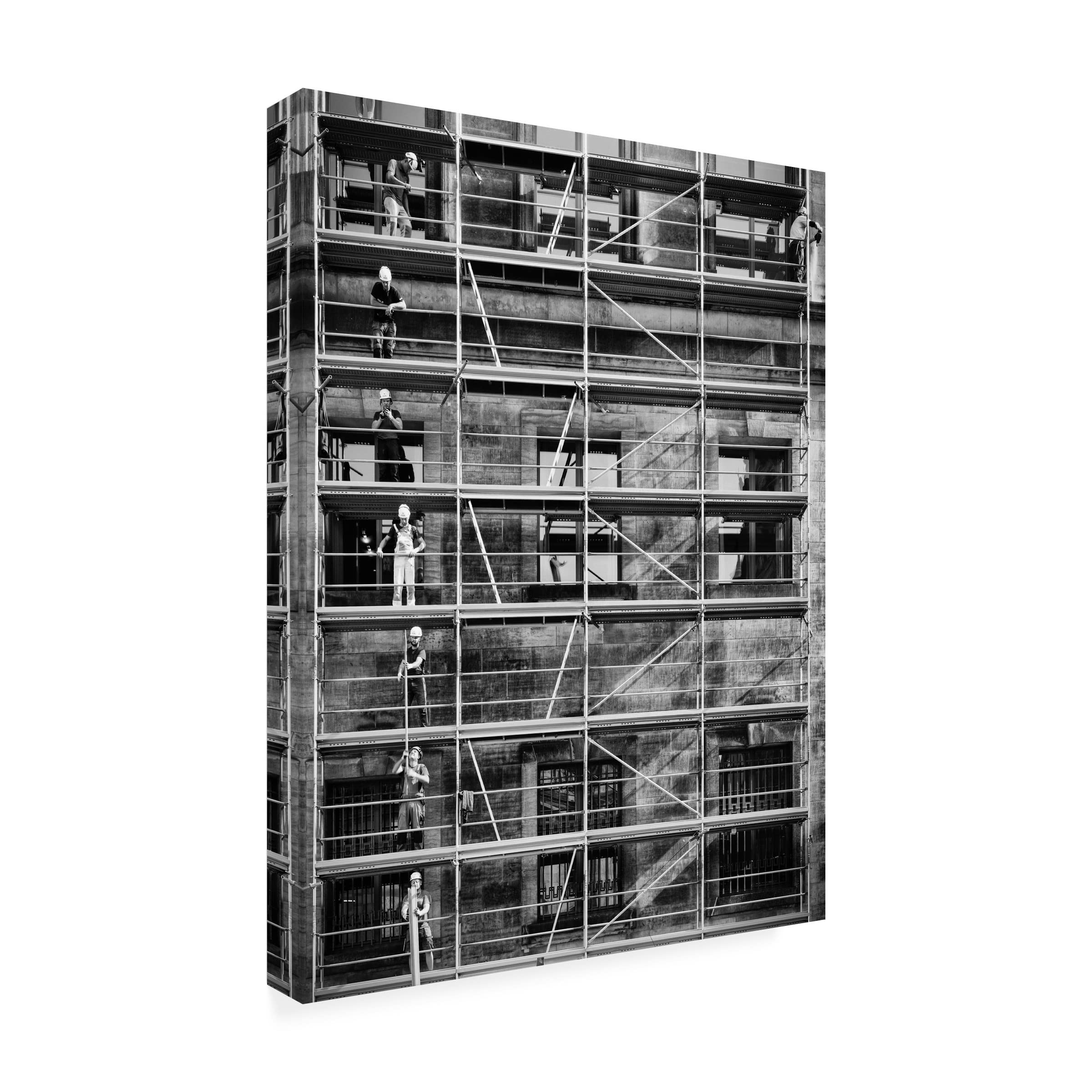 Peter Pfeiffer 'Working Hard' Canvas Art Print - Modern Office & Home Wall Decor - Motivational Artwork for Living Room, Bedroom & Workspace