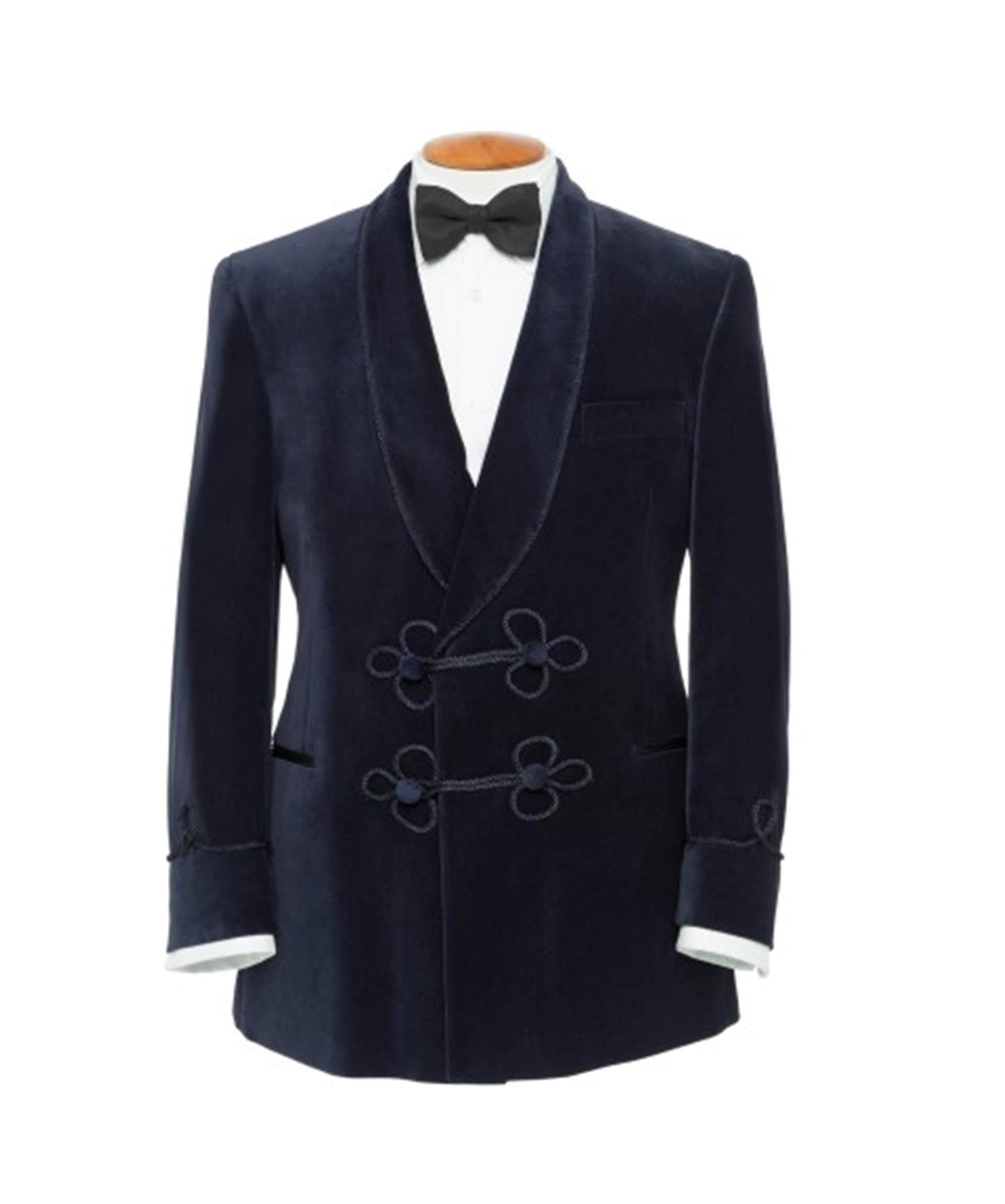 Luxury Men's Navy Blue Velvet Blazer - Formal Smoking Jacket for Weddings, Evening Parties & Special Occasions | Elegant Hosting Coat for Gala Events & Dinner Dates