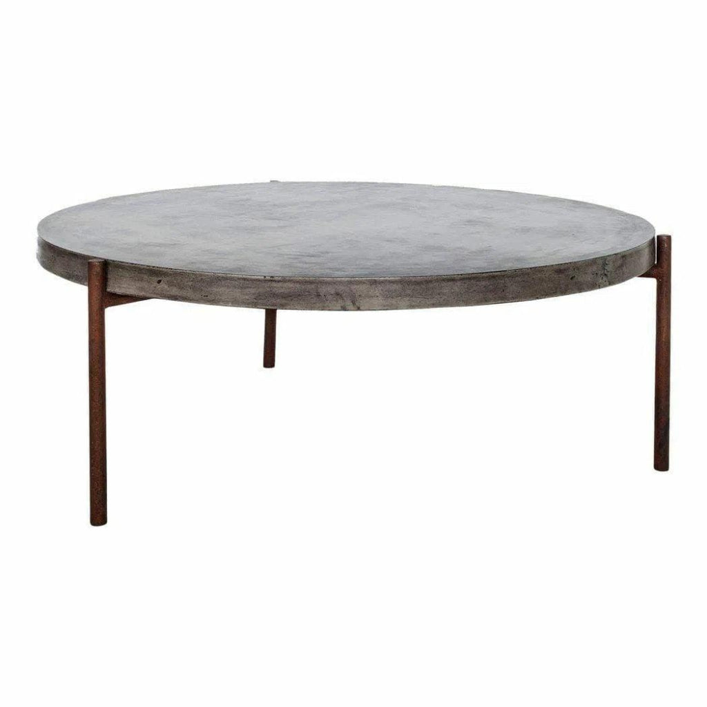 36 Inch Modern Coffee Table - Grey Contemporary Design for Living Room, Lounge & Office