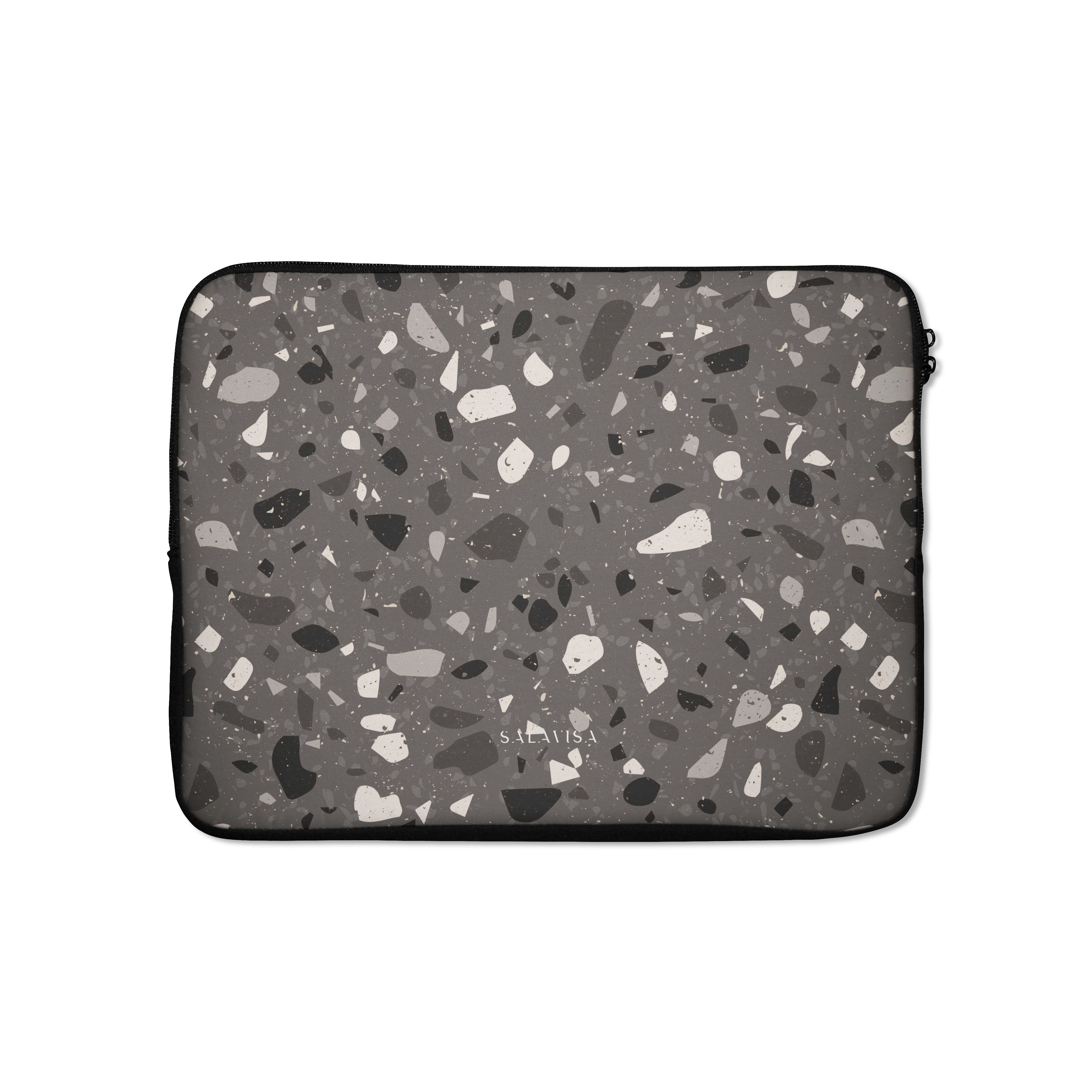 Eco-Friendly Brown Terrazzo Pattern Laptop Sleeve Case - 13-15 Inch MacBook Air/Pro Protective Cover - Perfect for Office, Travel & School Accessories