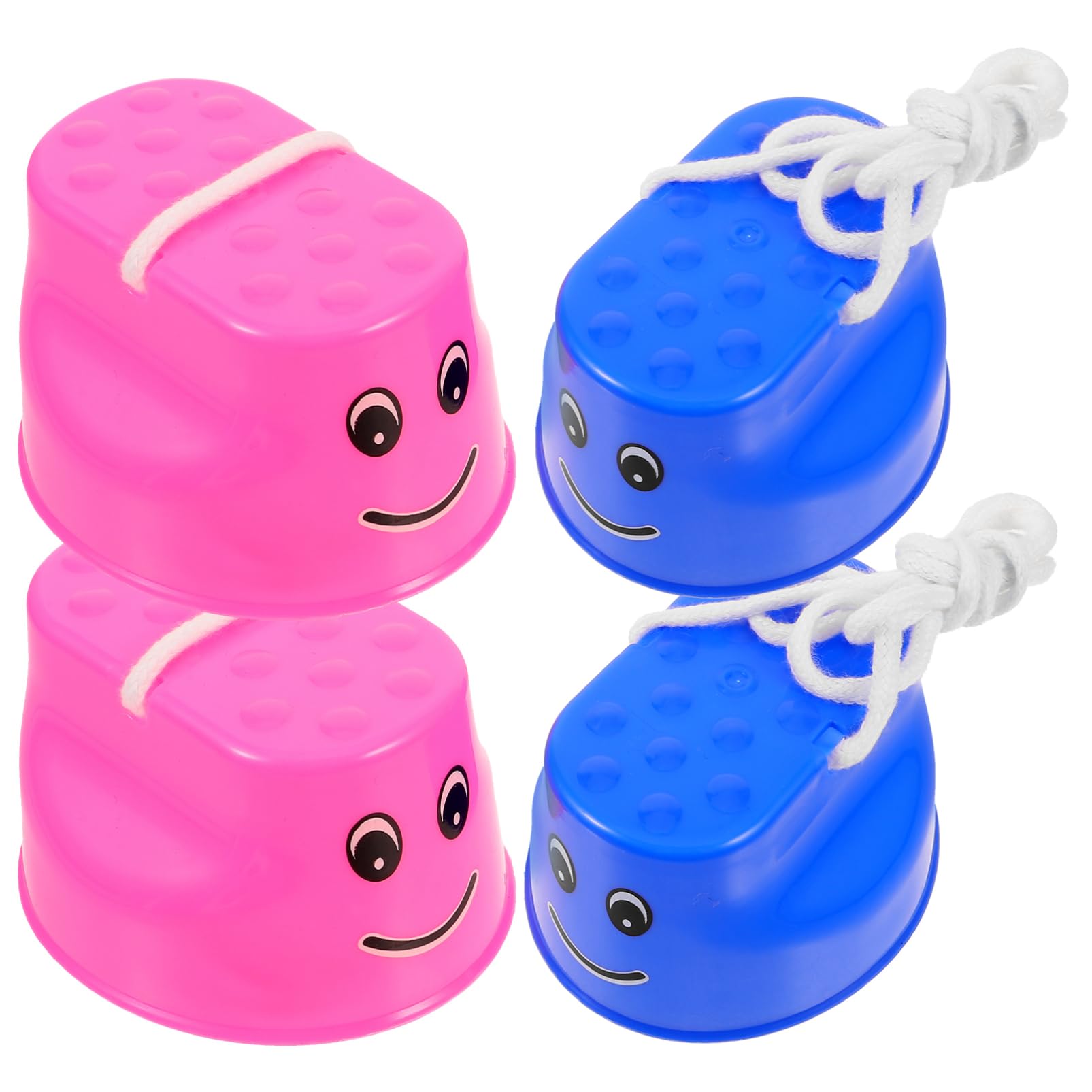 8 Pcs Kids Stilts - Adjustable Height Plastic Balancing Toys for Children Ages 5-12 | Outdoor Play Equipment for Backyard, Park & Birthday Parties | Fun Developmental Toys for Balance & Coordination Training