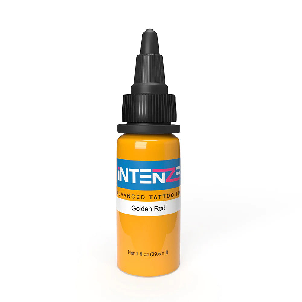 Golden Rod Tattoo Ink by Intenze - Professional Tattoo Artist Supplies - Choose Your Size - Perfect for Tattoo Shops and Body Art Enthusiasts