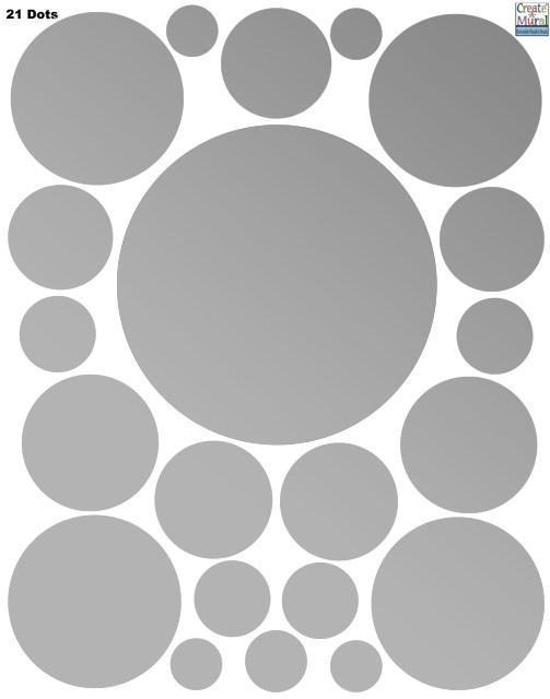 Silver Polka Dot Wall Decals - Removable Vinyl Stickers for Home Decor, Nursery, Kids Room & Office - Easy to Apply & Reposition - Perfect for Walls, Furniture & Windows