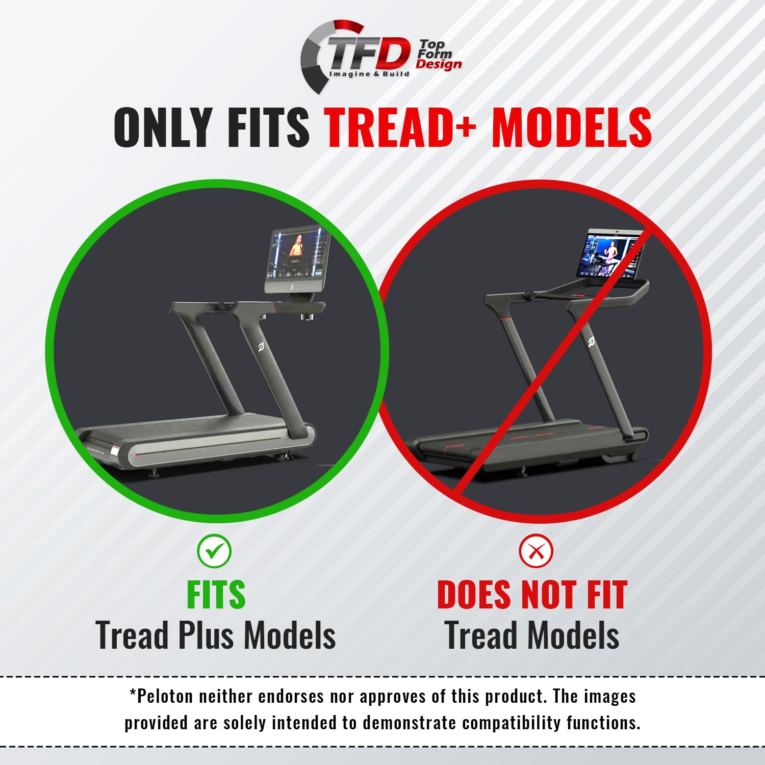 Peloton Tread Plus Tray - Made in USA | Walking Desk Attachment for Laptop, Tablet, Phone & Book | Exercise Workstation & Treadmill Accessories (Clear) - Perfect for Home Office Workouts & Multitasking While Walking