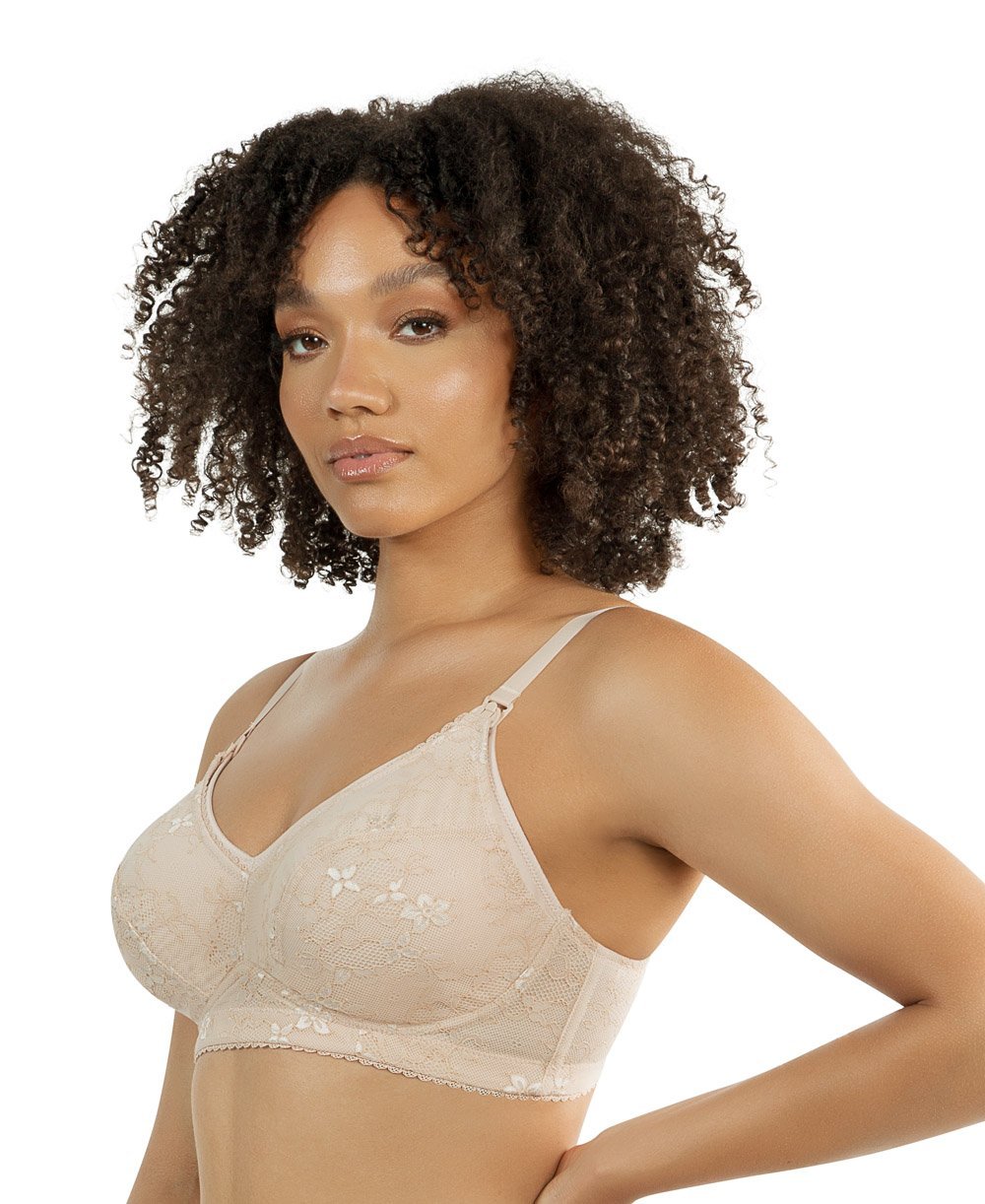 Parfait Rain Nursing Wire Free Bra - Comfortable Maternity & Nursing Bra in Porcelain for Breastfeeding Moms - Perfect for Daily Wear, Sleep & Postpartum Recovery