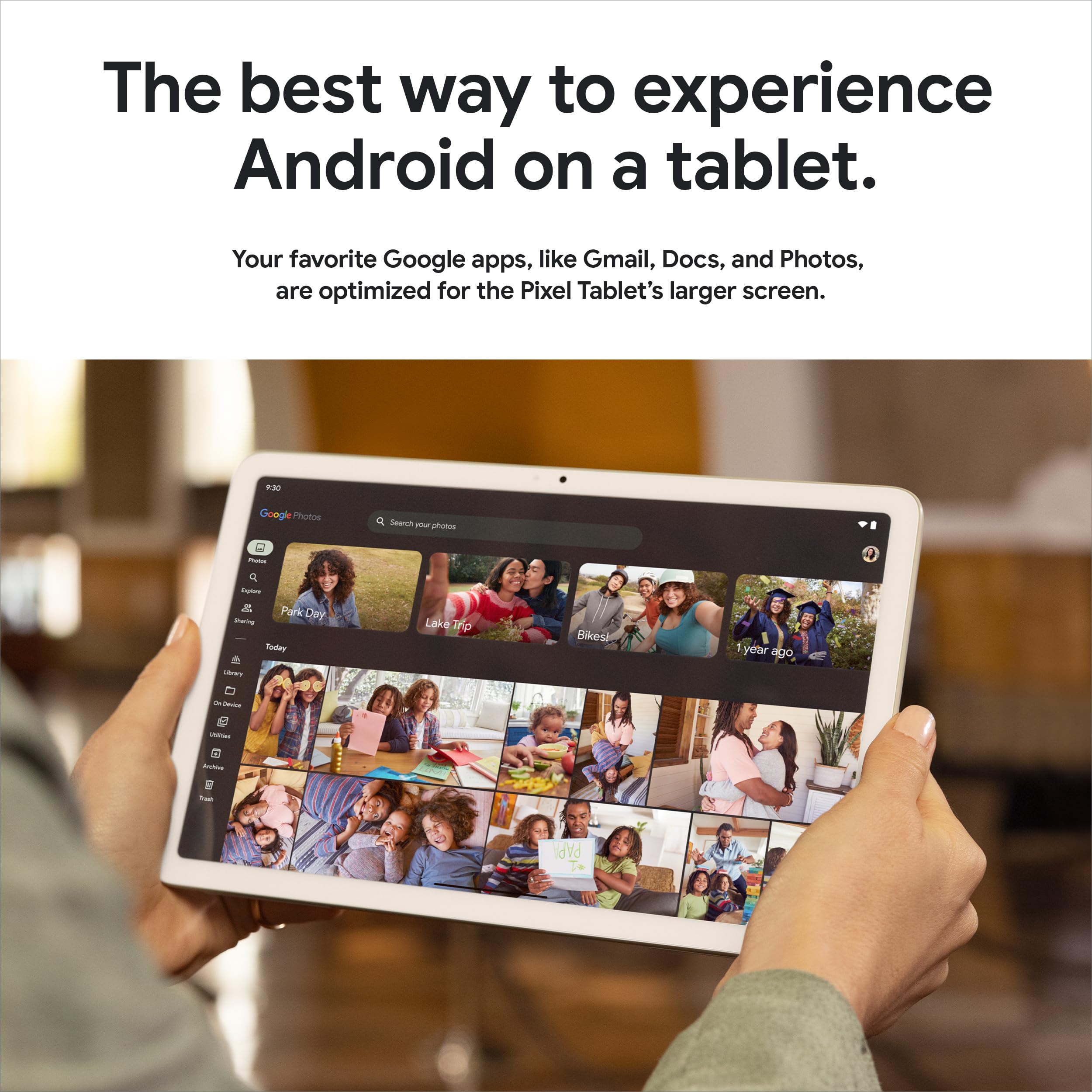 Google Pixel Tablet - 11-Inch Android Tablet with Long Battery Life, 8GB RAM & 128GB Storage (Porcelain) - Perfect for Work, Entertainment & Home Use