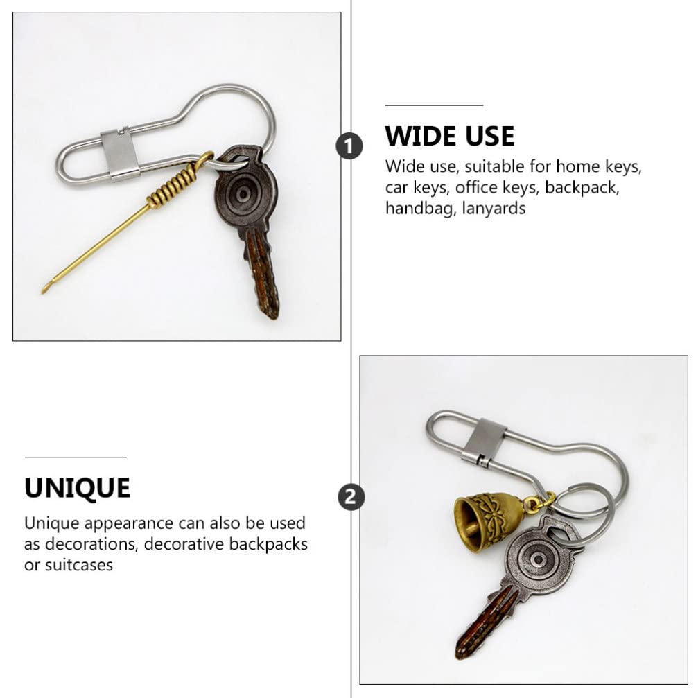 Stainless Steel Keychain Key Ring - Creative DIY Key Holder for Bags, Waist & Decor - Durable Portable Key Buckle Pendant for Everyday Use, Gifts & Travel Accessories