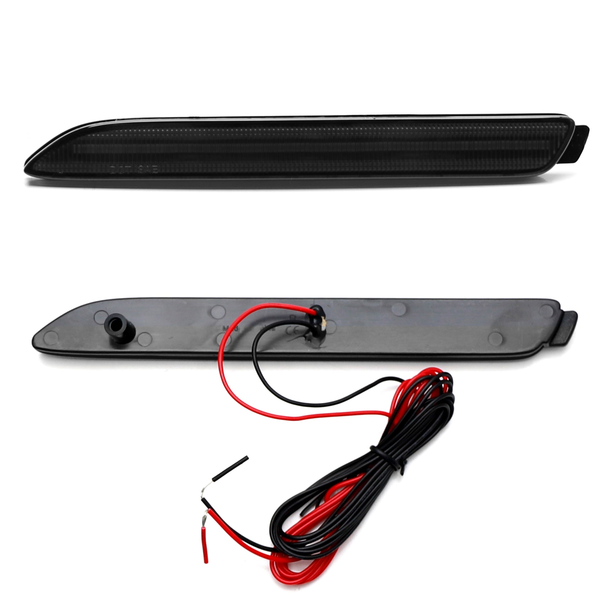 Dark Smoke Lens LED Strip Rear Bumper Reflector Lights for Lexus IS F RC NX RX GX - Durable Waterproof Tail Lights for Night Driving & Enhanced Vehicle Safety