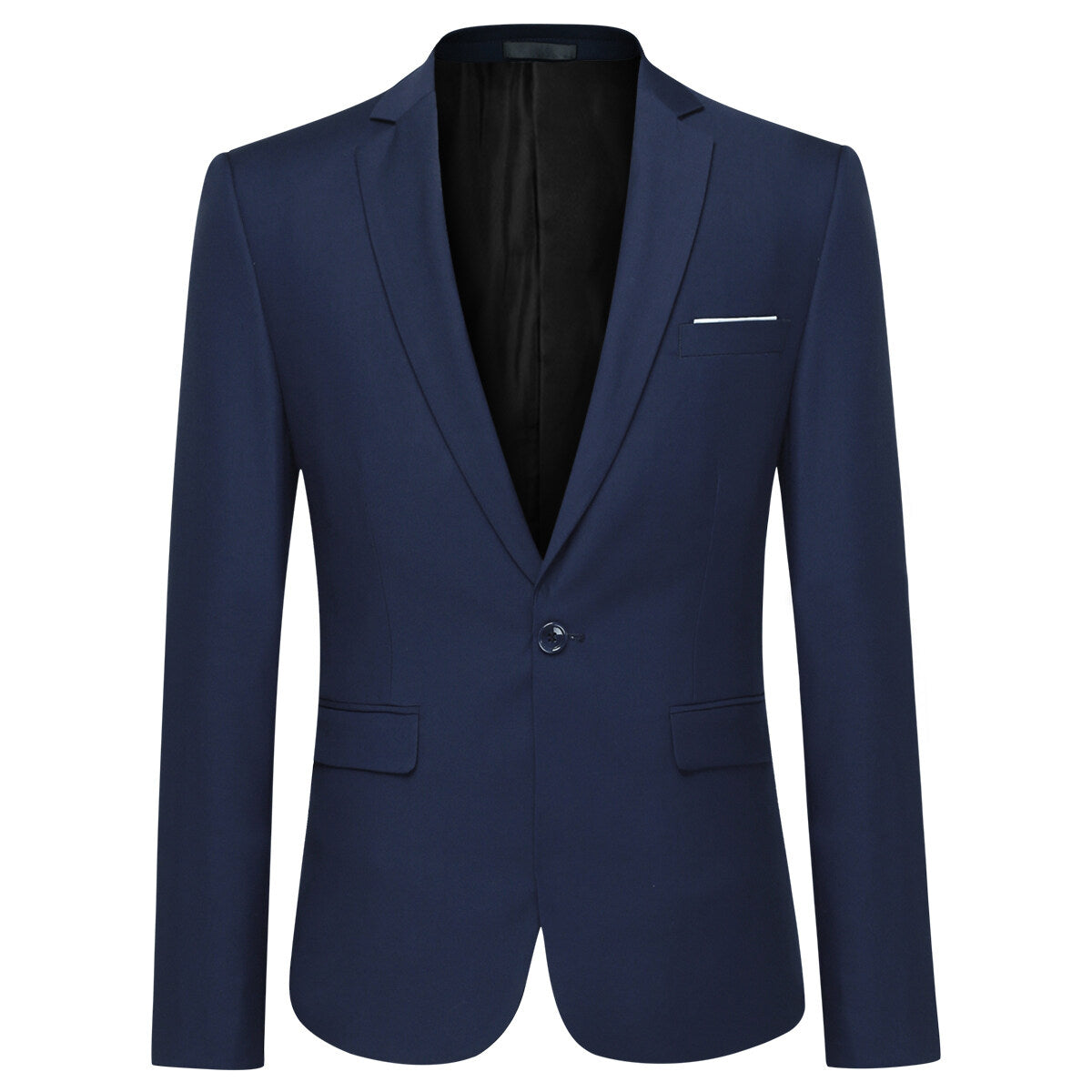 Stylish Navy Blue Single Button Casual Blazer for Men - Perfect for Office Wear, Business Meetings & Smart Casual Outfits