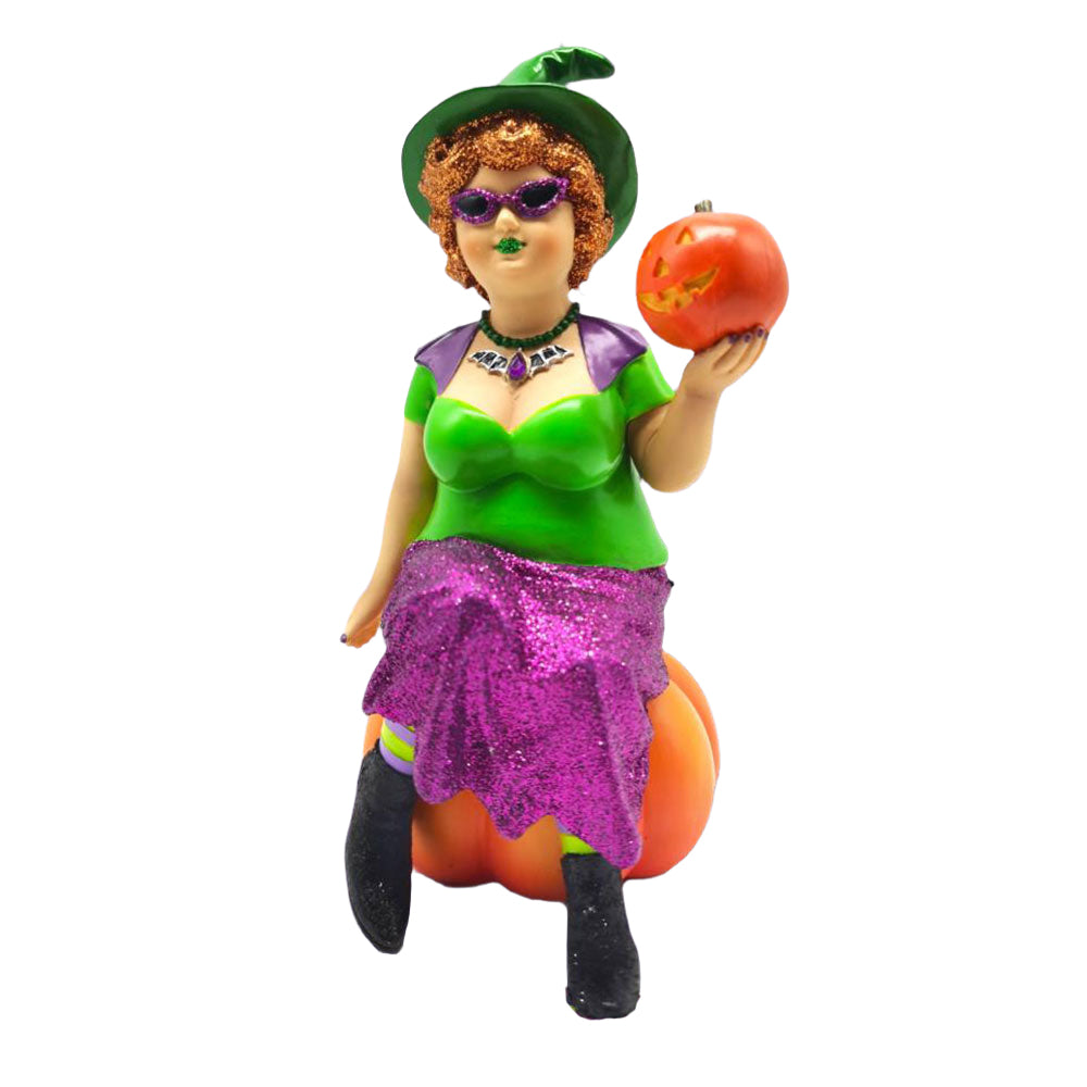 Agatha Which Witch Ornament - Handcrafted Halloween Decor by December Diamonds | Perfect for Spooky Home Decor, Witch-Themed Parties & Gift Giving