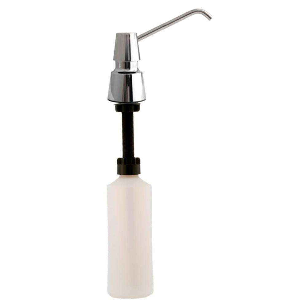 Bobrick B8236 34 oz Manual Foam Soap Dispenser - Counter Top Mount for Restrooms, Kitchens & Commercial Use - Bright Finish