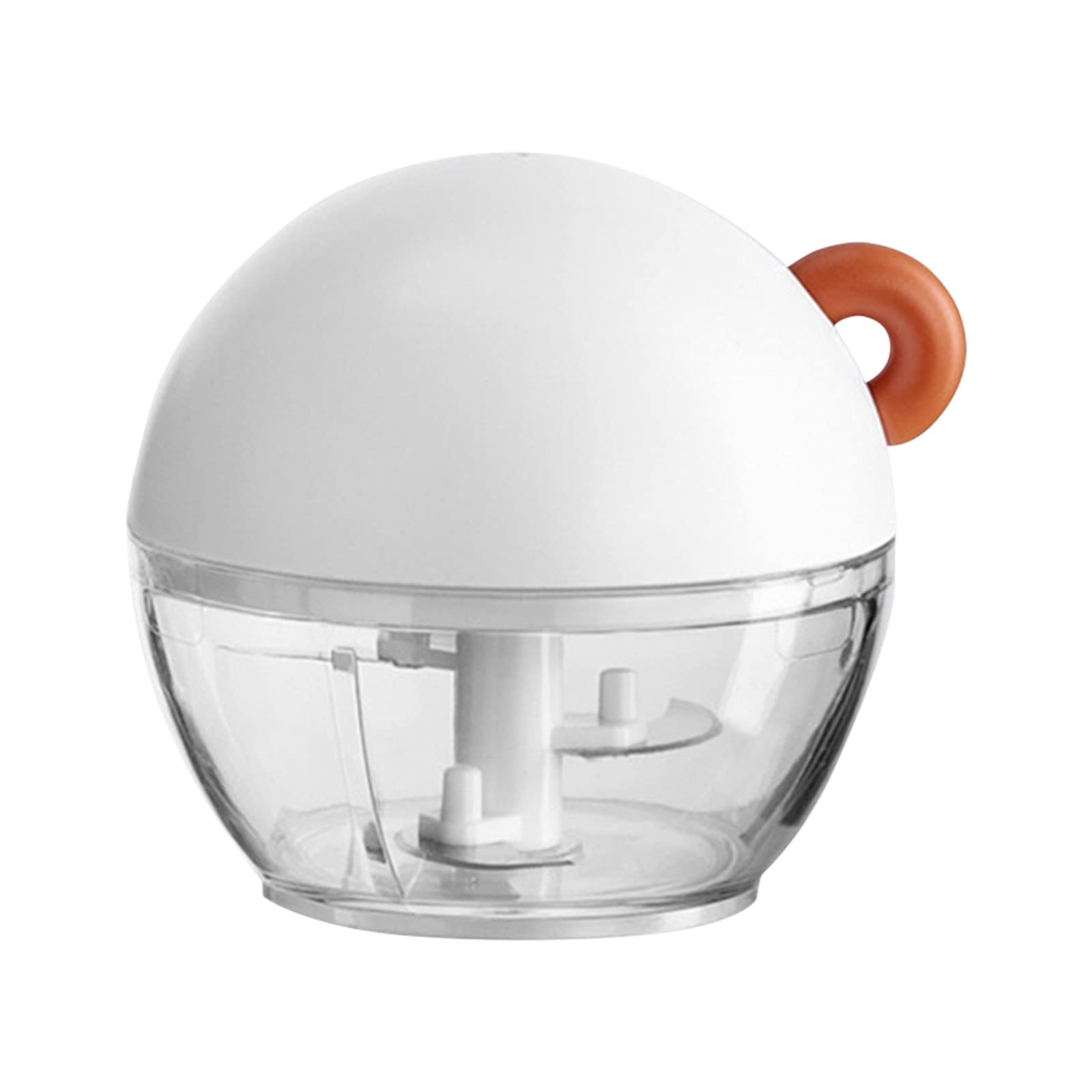 Mini Food Chopper & Hand Pull Blender - Vegetable Fruit Onion Chopper, Mincer & Mixer for Kitchen (White) | Perfect for Salsa, Salad, Baby Food & Smoothies