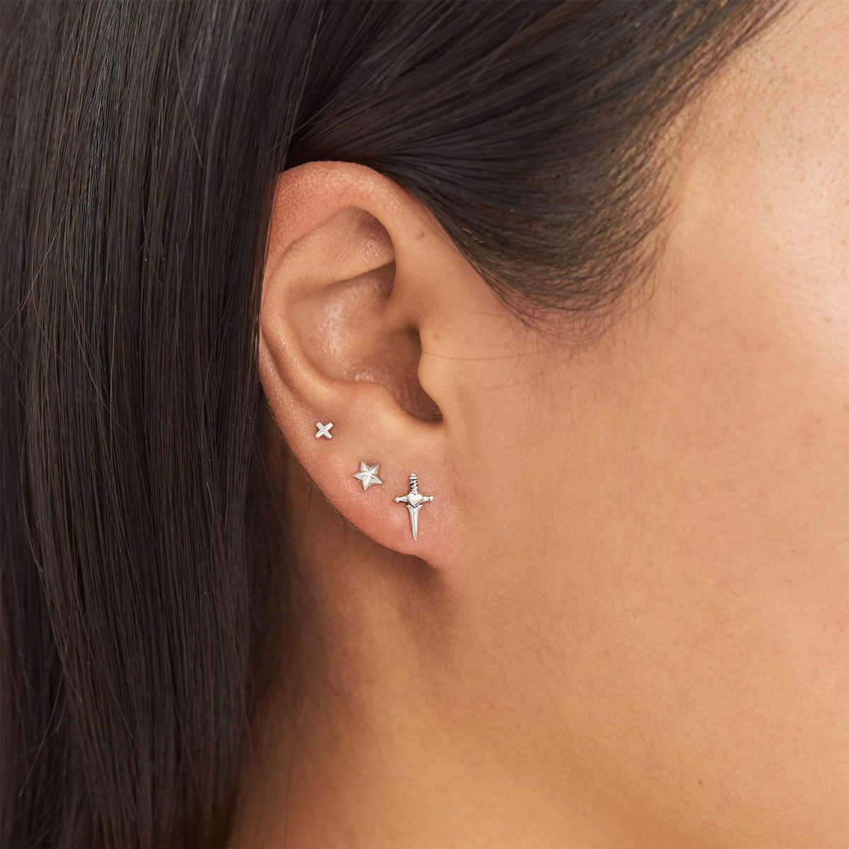 Guarded Heart Stud Earrings for Women - Dainty Gold Plated Safety Pin Earrings for Daily Wear, Gifts, and Special Occasions